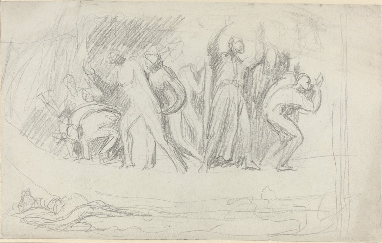 "Tufan" için Çalışma by George Romney