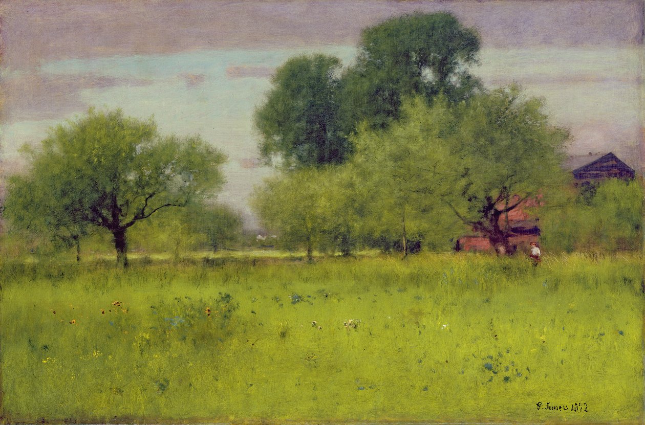 Elma Bahçesi, 1892 by George Snr. Inness