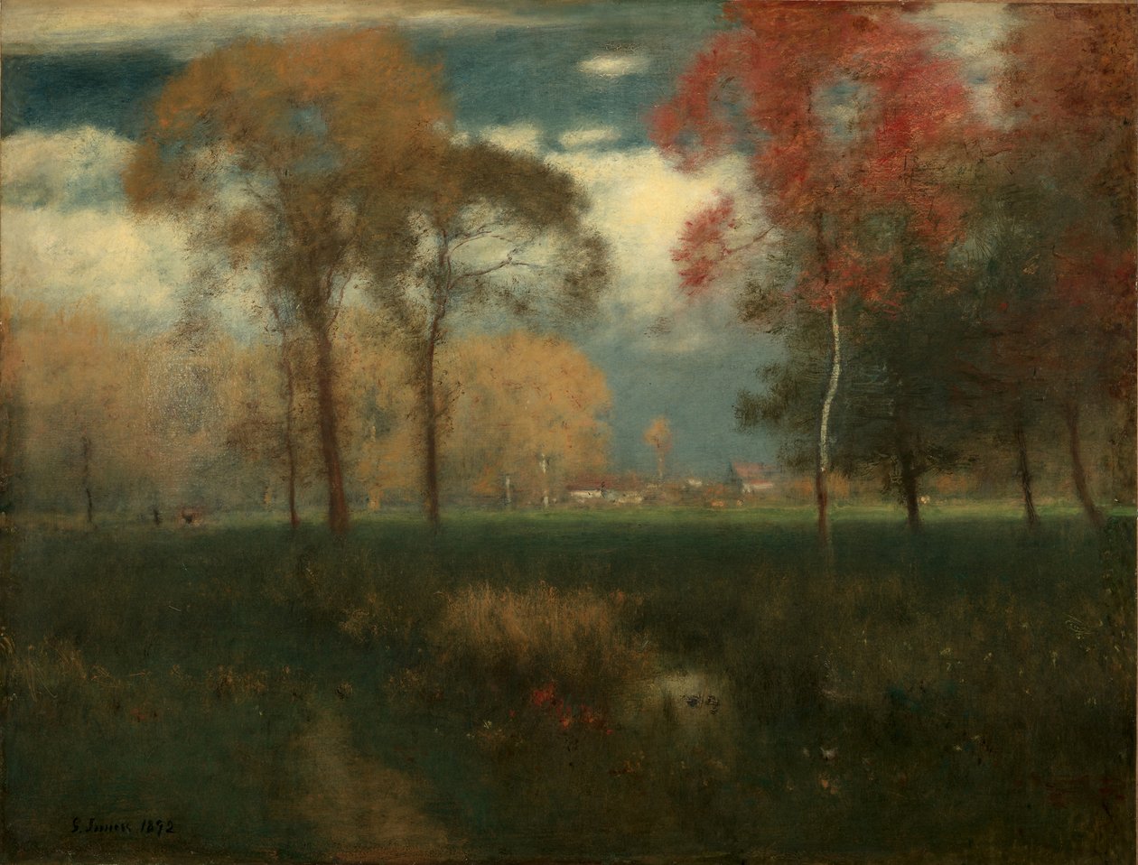 Güneşli Sonbahar Günü, 1892 by George Snr. Inness
