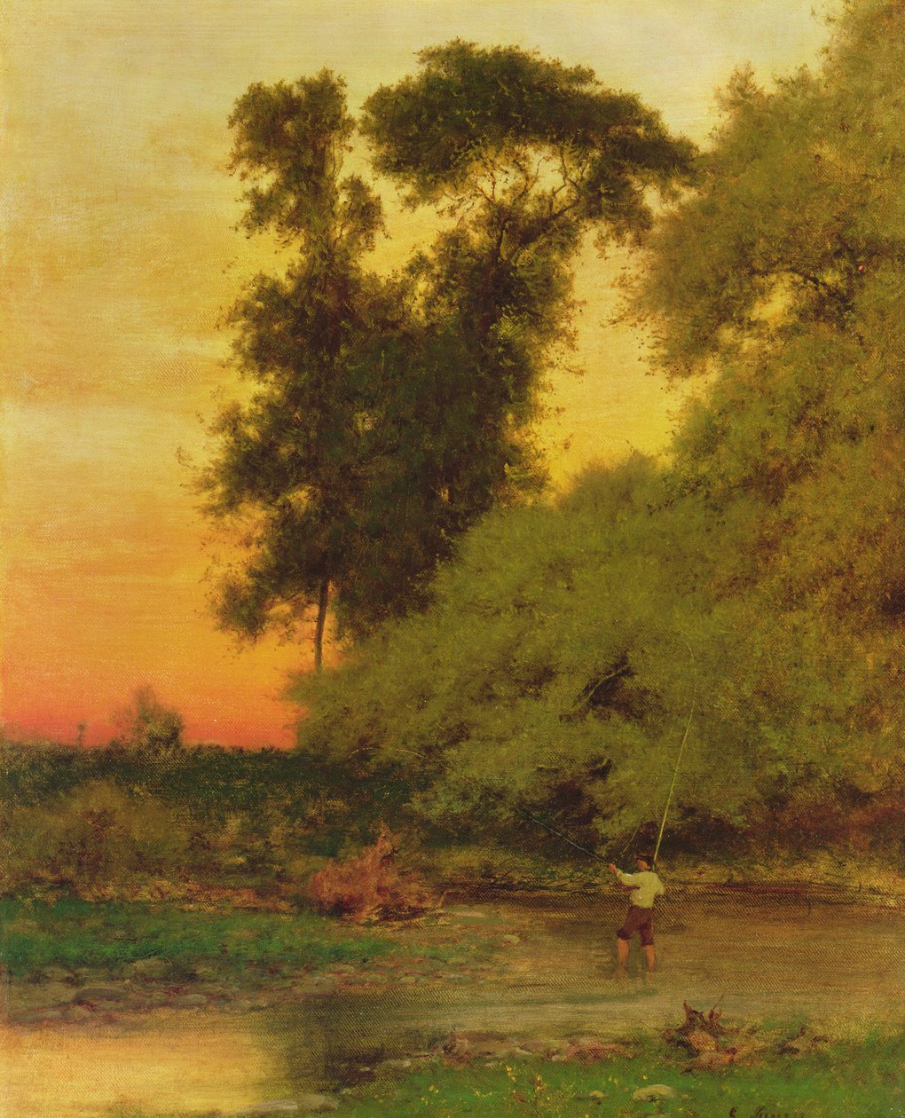 Günbatımı, Pompton, NJ by George Snr. Inness