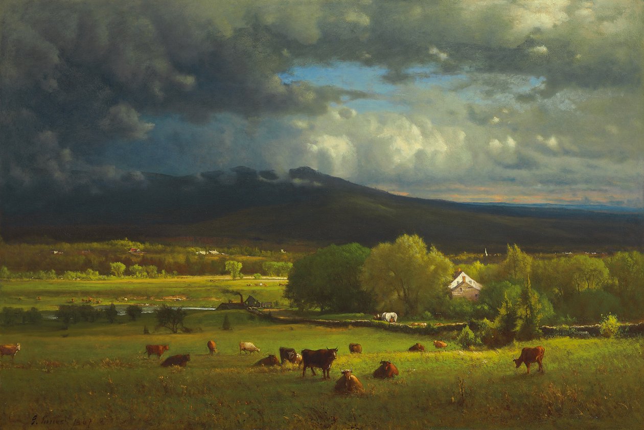 Nehirde Gün Batımı, 1867 by George Snr. Inness