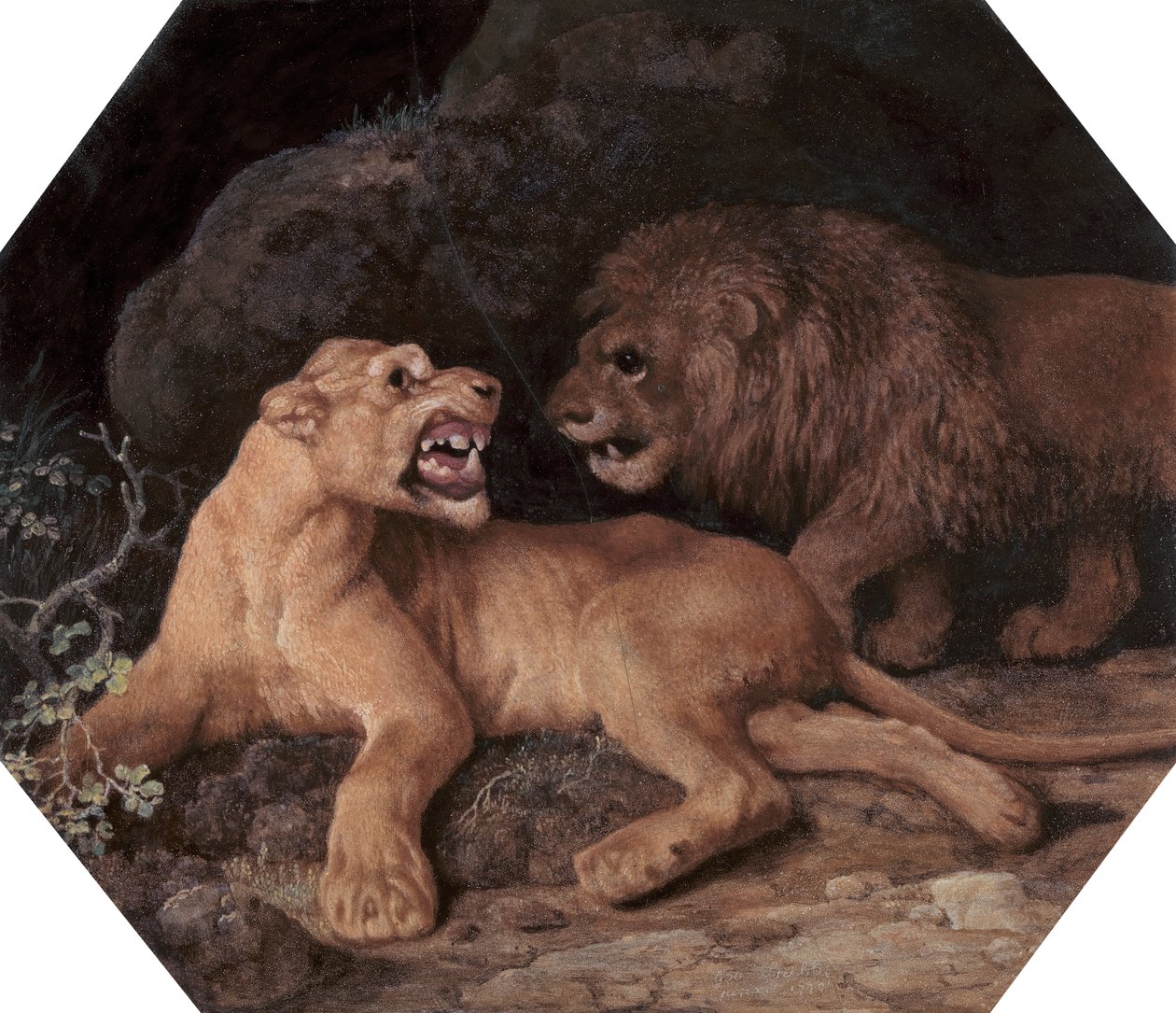 aslan ve dişi aslan by George Stubbs