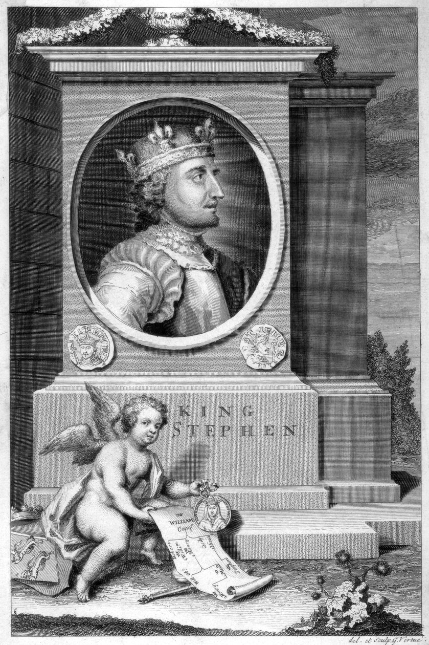 Kral Stephen 1096-1154, 18. yüzyıl. by George Vertue