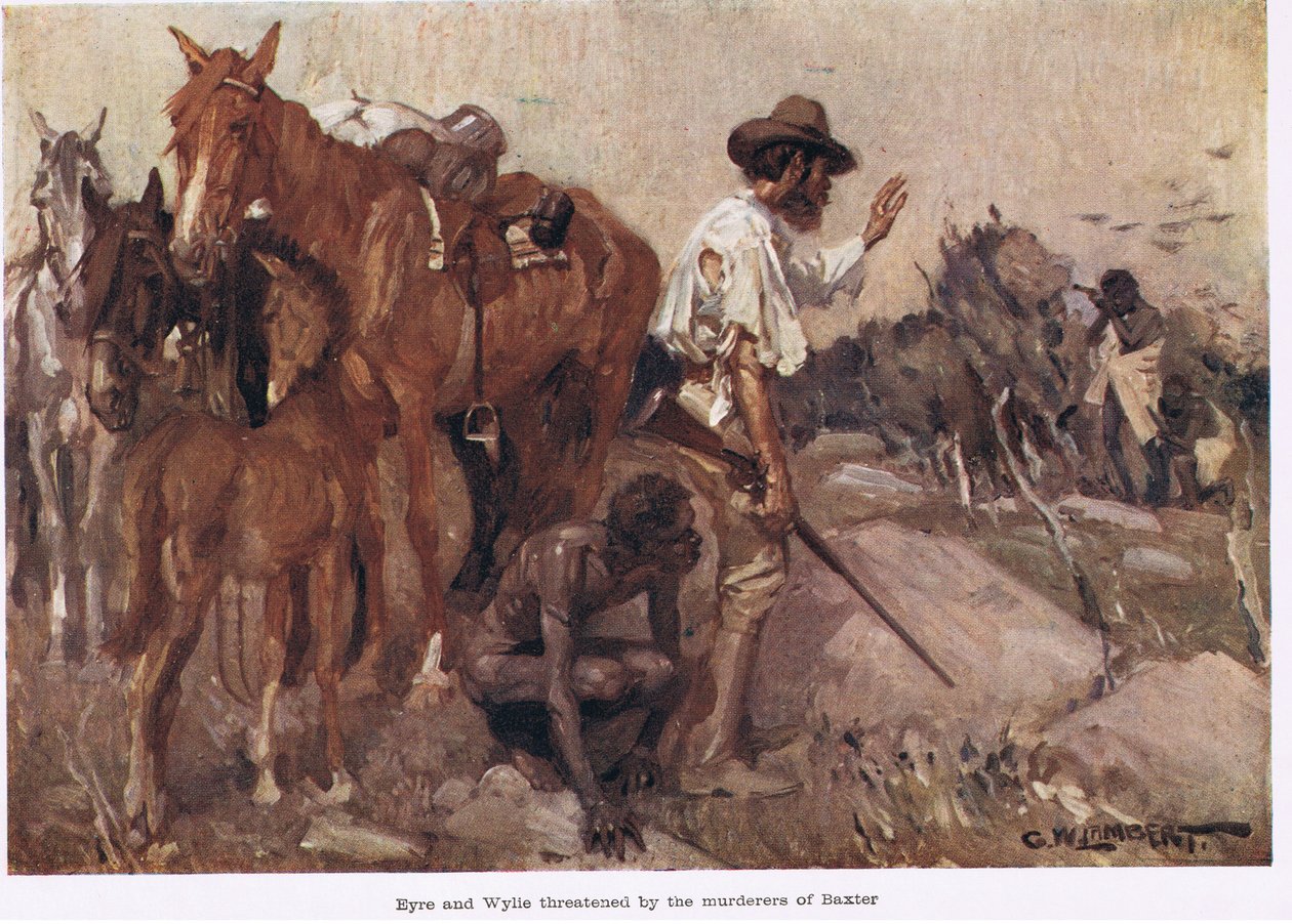 Eyre ve Wylie tehdit etti by George Washington Lambert