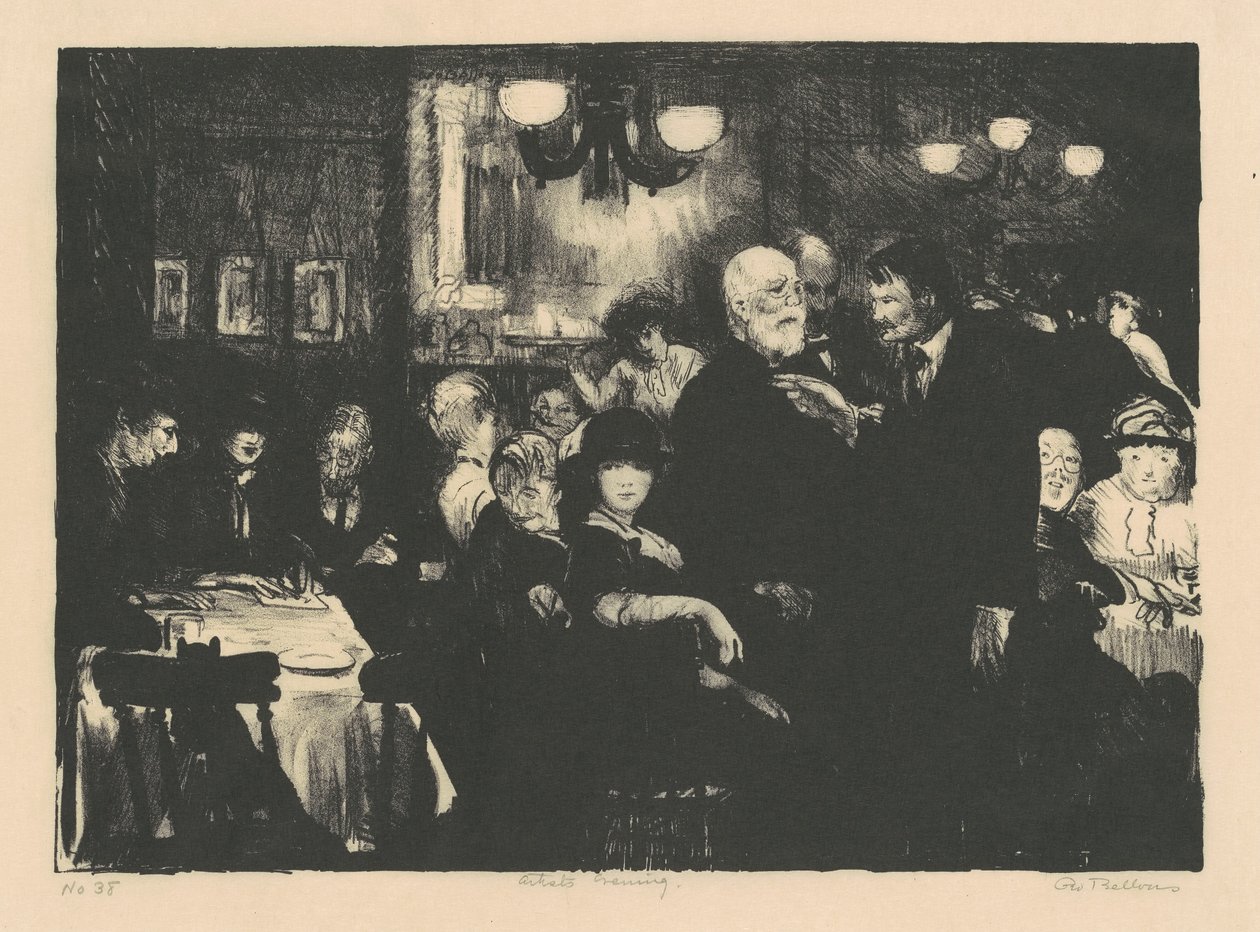 Sanatçılar Akşamı, 1916. by George Wesley Bellows