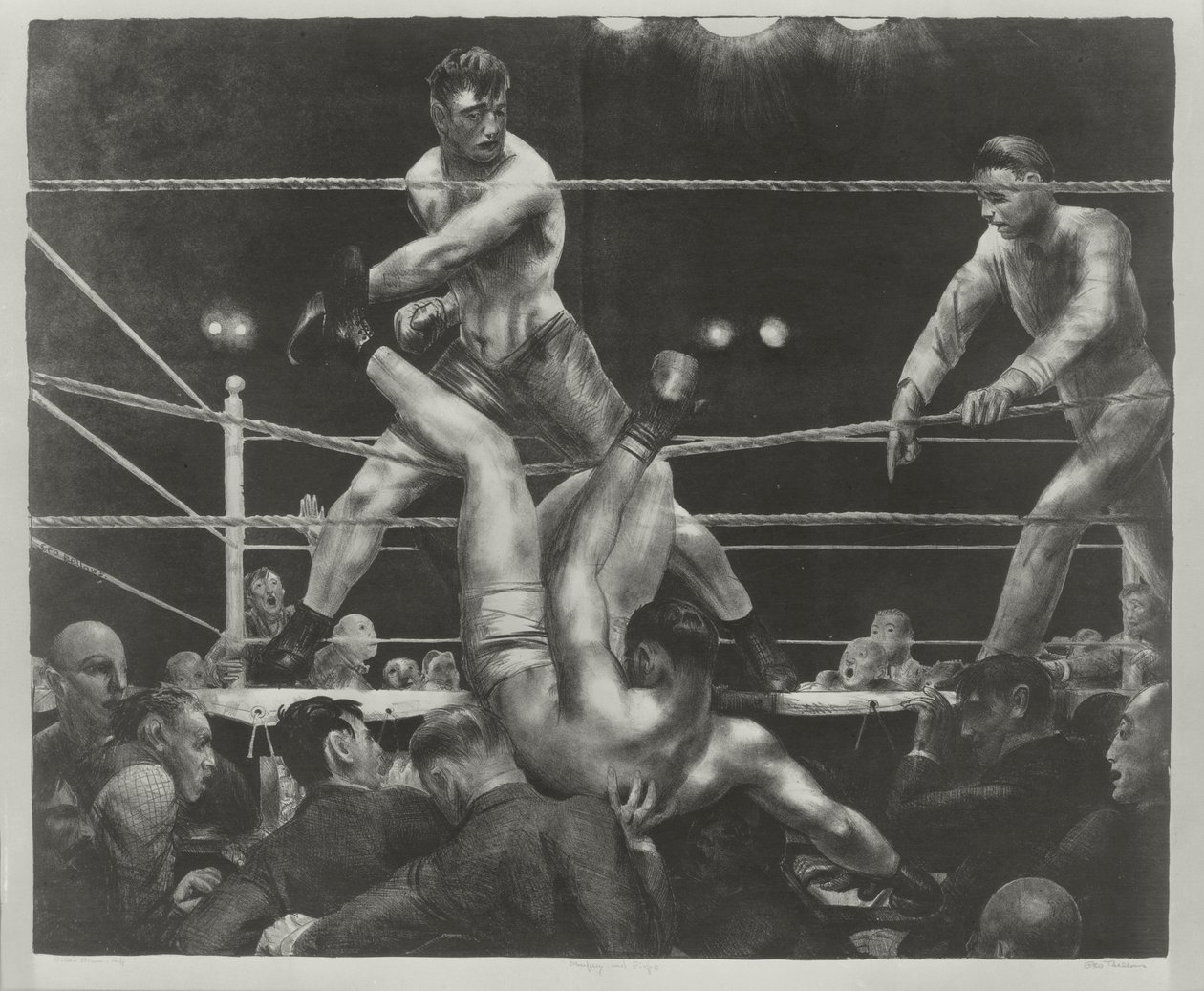 Dempsey ve Firpo by George Wesley Bellows