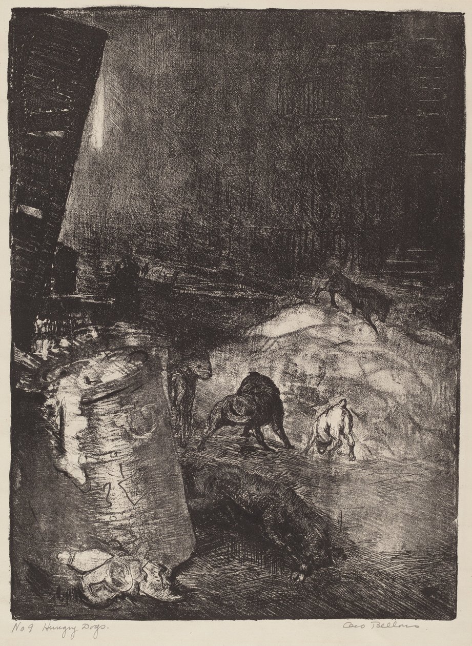 Aç Köpekler, ikinci taş, 1916. by George Wesley Bellows