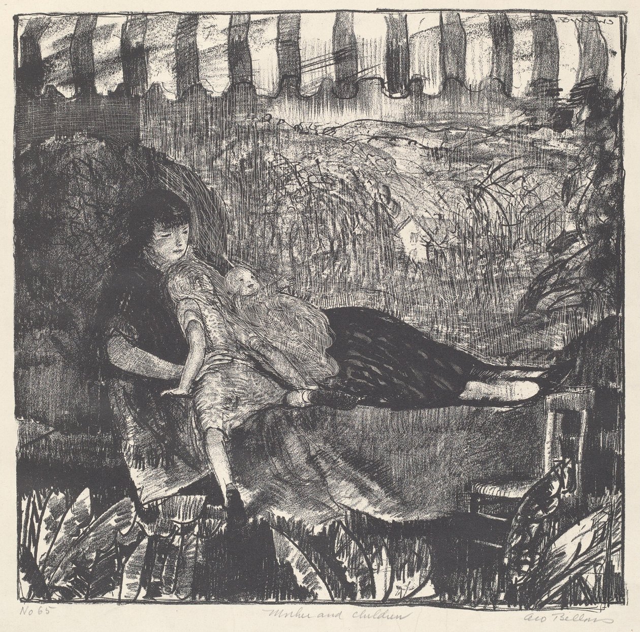 Anne ve Çocuklar, 1916. by George Wesley Bellows