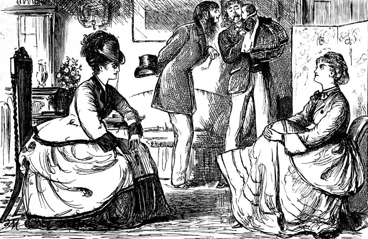 Üst sınıf İngiliz çiftler by George du Maurier