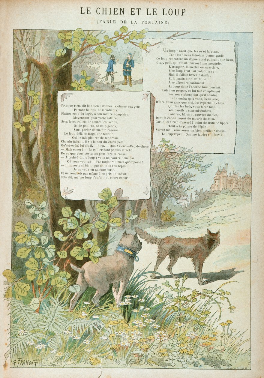 Köpek ve Kurt, Jean de La Fontaine