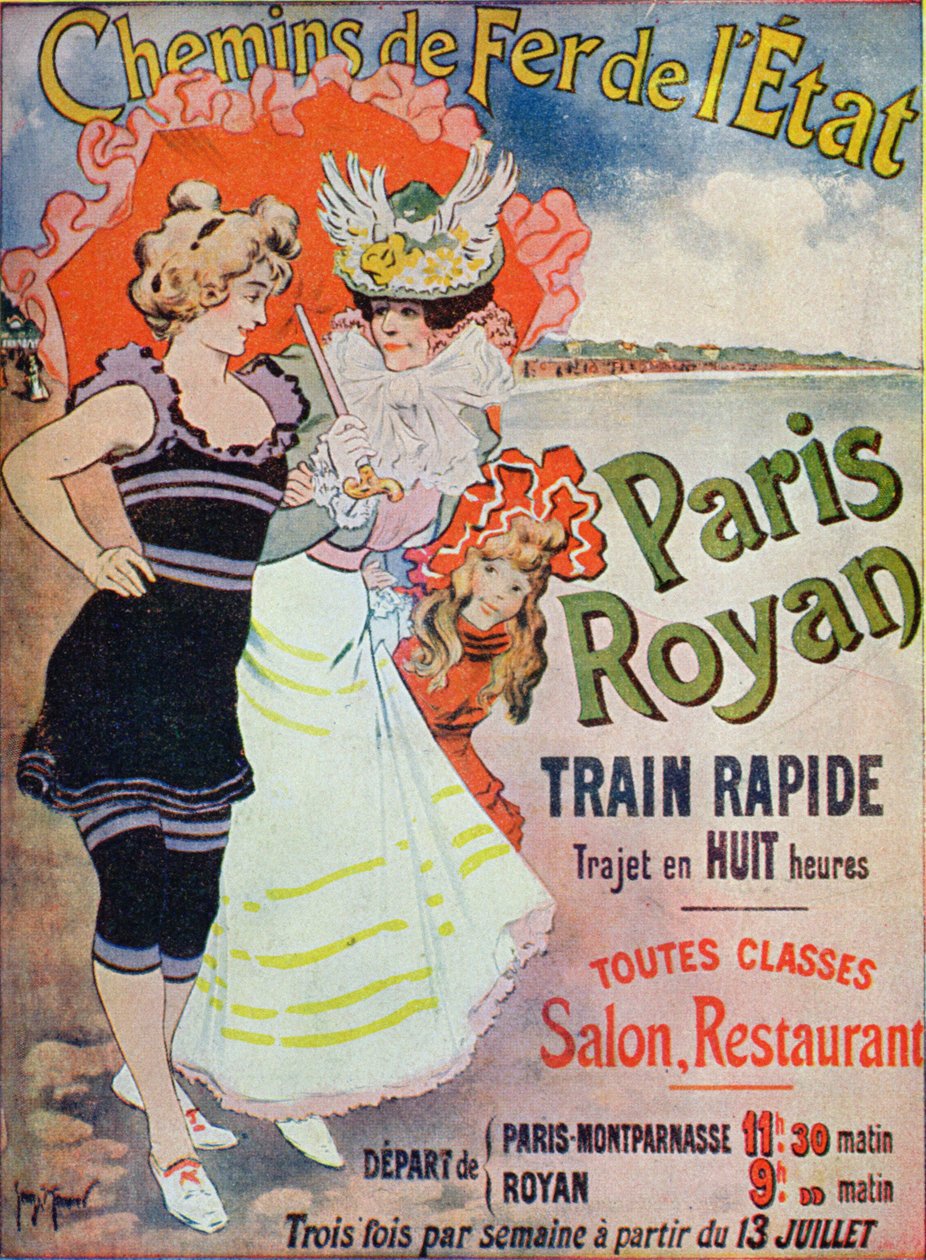 Paris-Royan demiryolu hattının reklamı, c.1908 by Georges Meunier