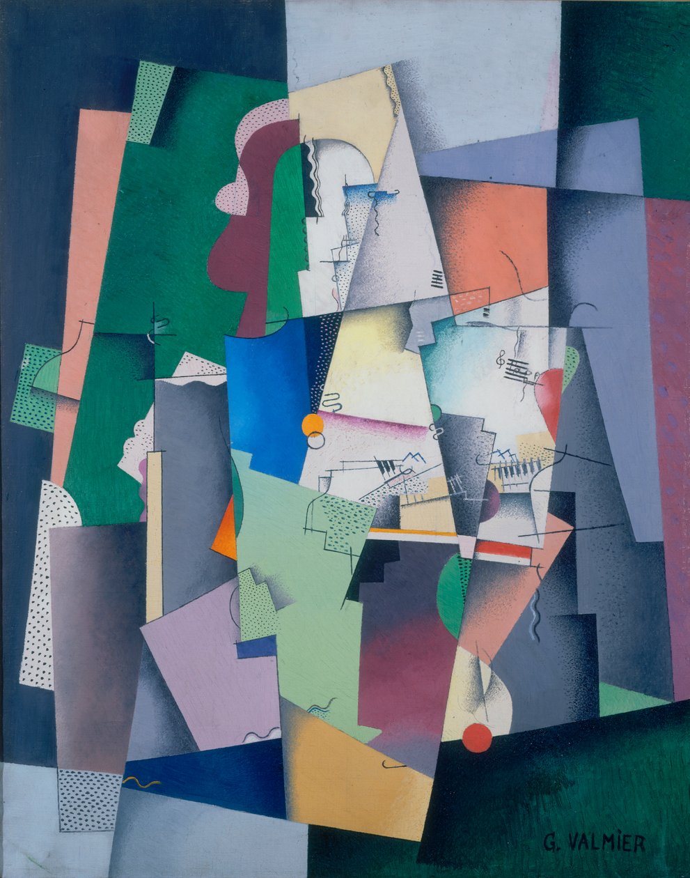 Kompozisyon, Piyanoda Genç Kadın by Georges Valmier