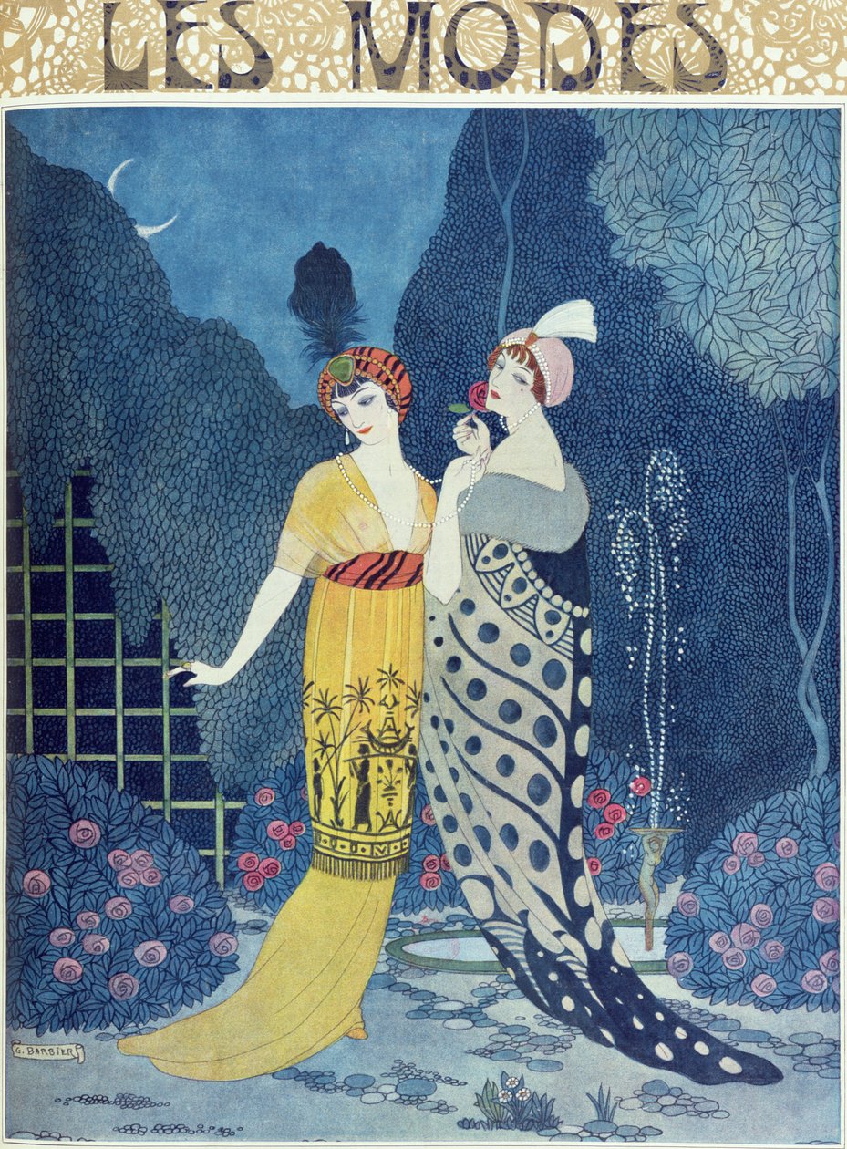 Les Modes (renkli taş) by Georges Barbier