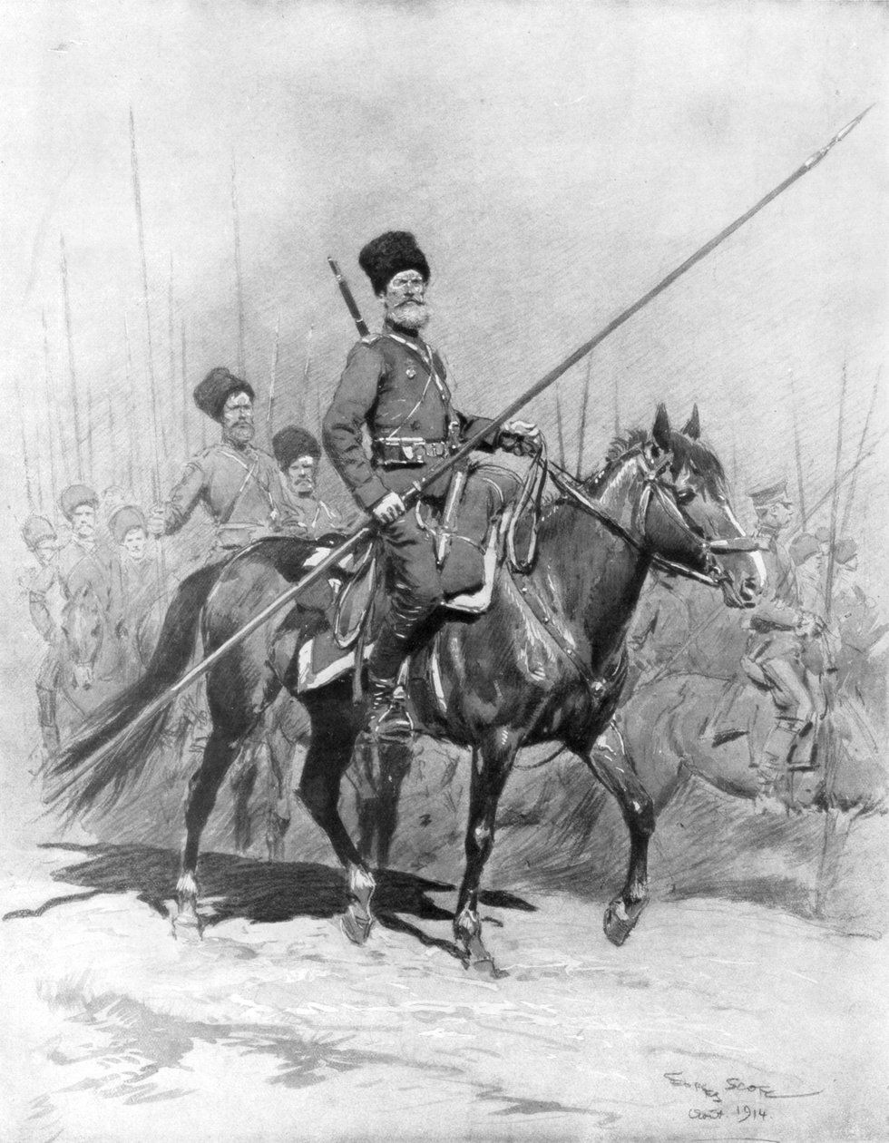 Kazak Süvari, 1914, 1926. by Georges Bertin Scott