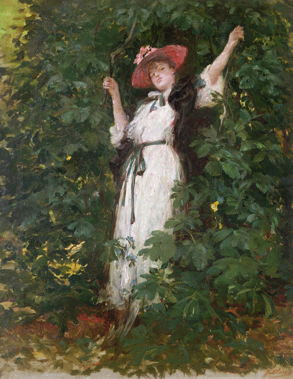 Ağaçlarda Sarah Bernhardt by Georges Clairin