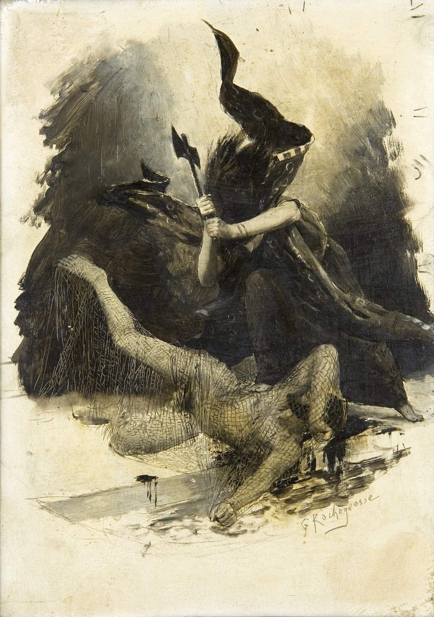 Antik savaş sahnesi, c.1880 by Georges Marie Rochegrosse