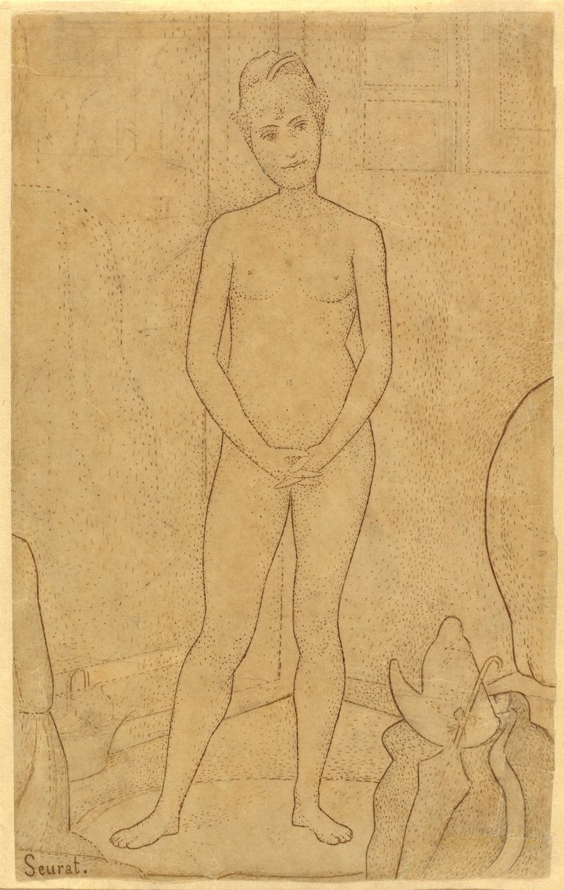 "Modeller" den sonra çalışma by Georges Seurat