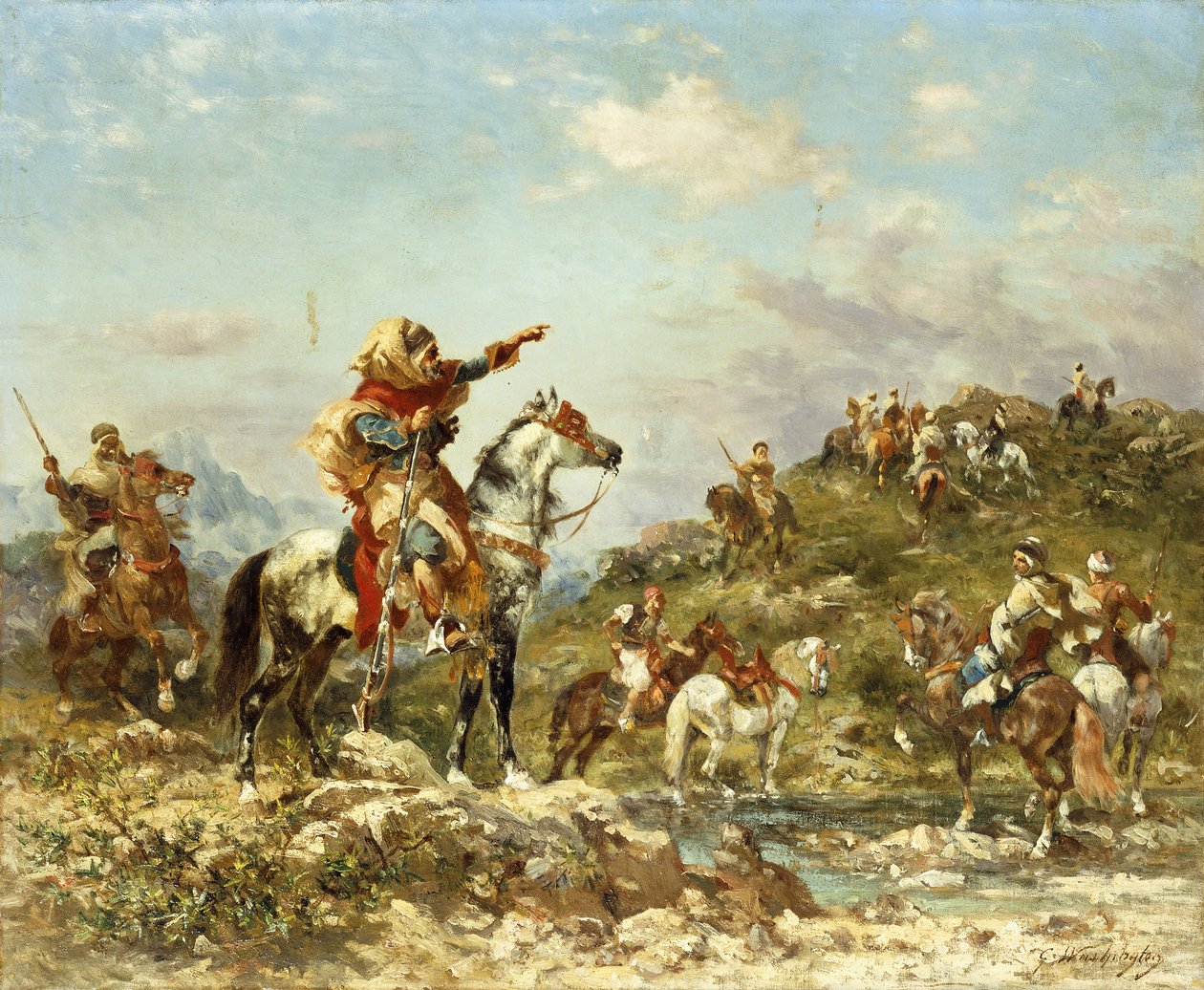 At Sırtında Arap Savaşçıları, by Georges Washington