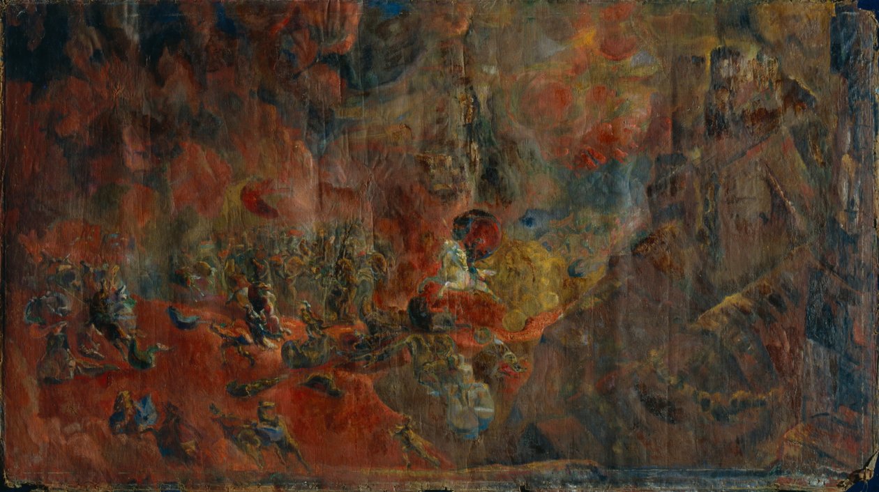 Savaş Sahnesi, 1912 by Georgy Bogdanovich Yakulov