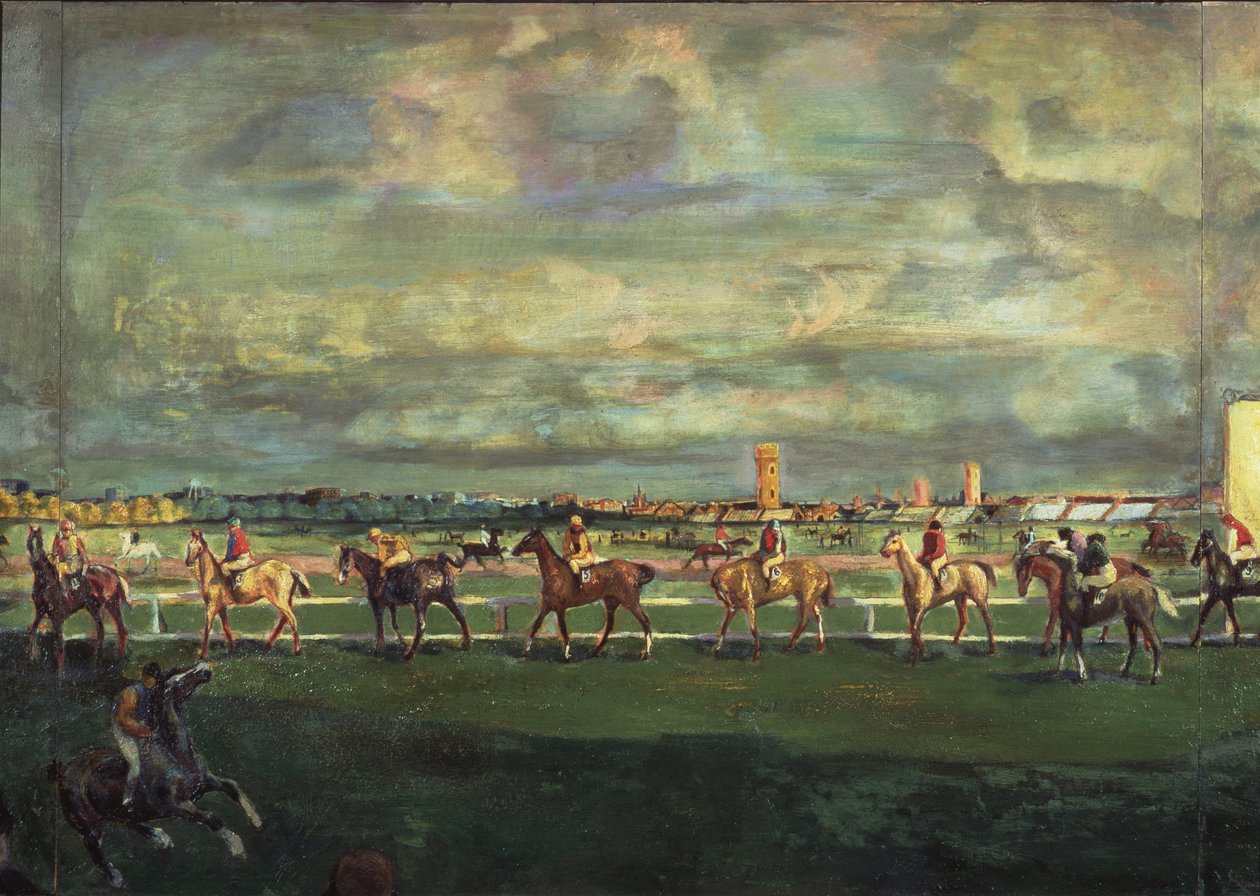 At Yarışı, 1911 by Georgy Bogdanovich Yakulov