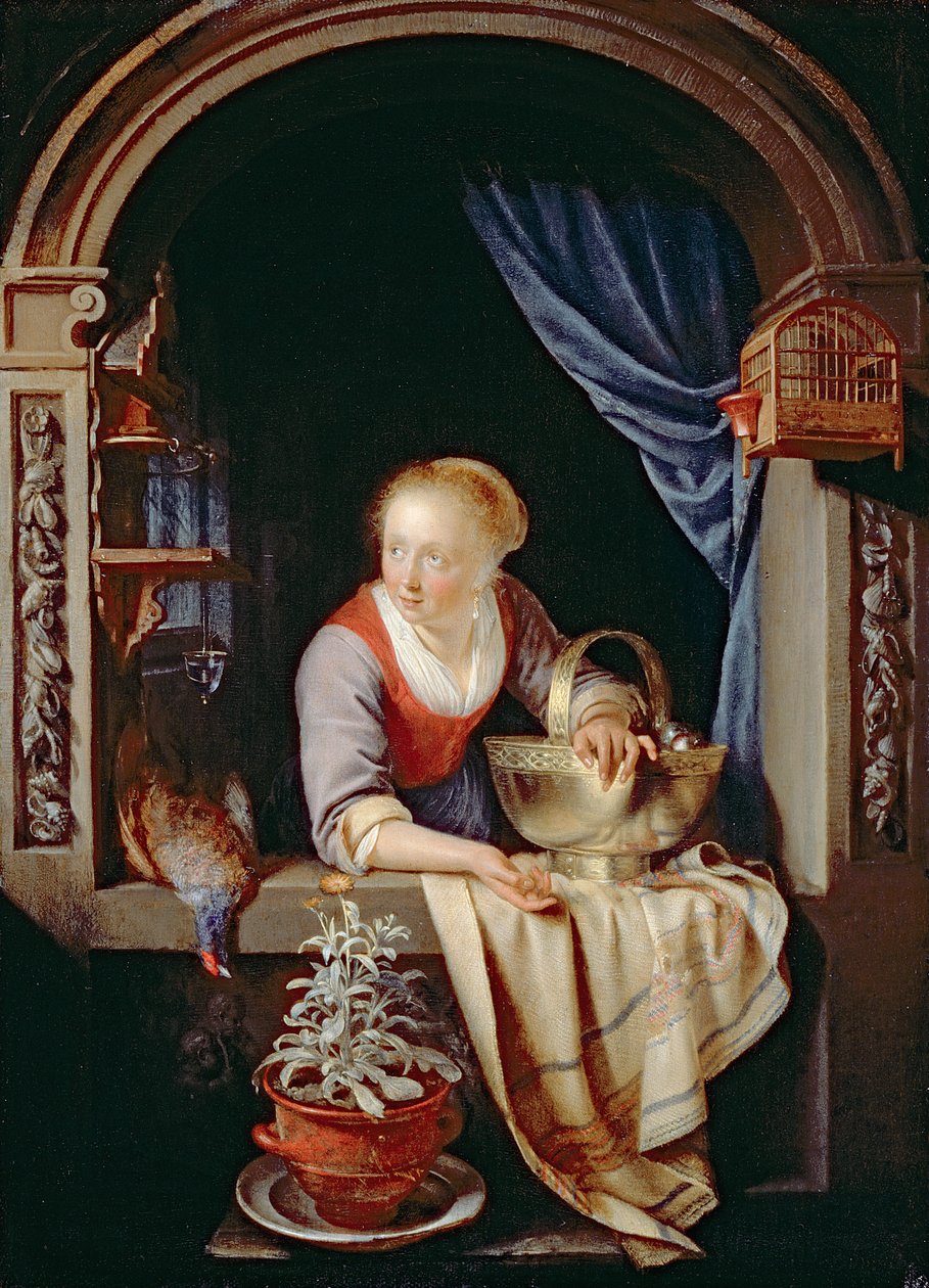 Penceredeki Kadın, 1663 by Gerrit Dou