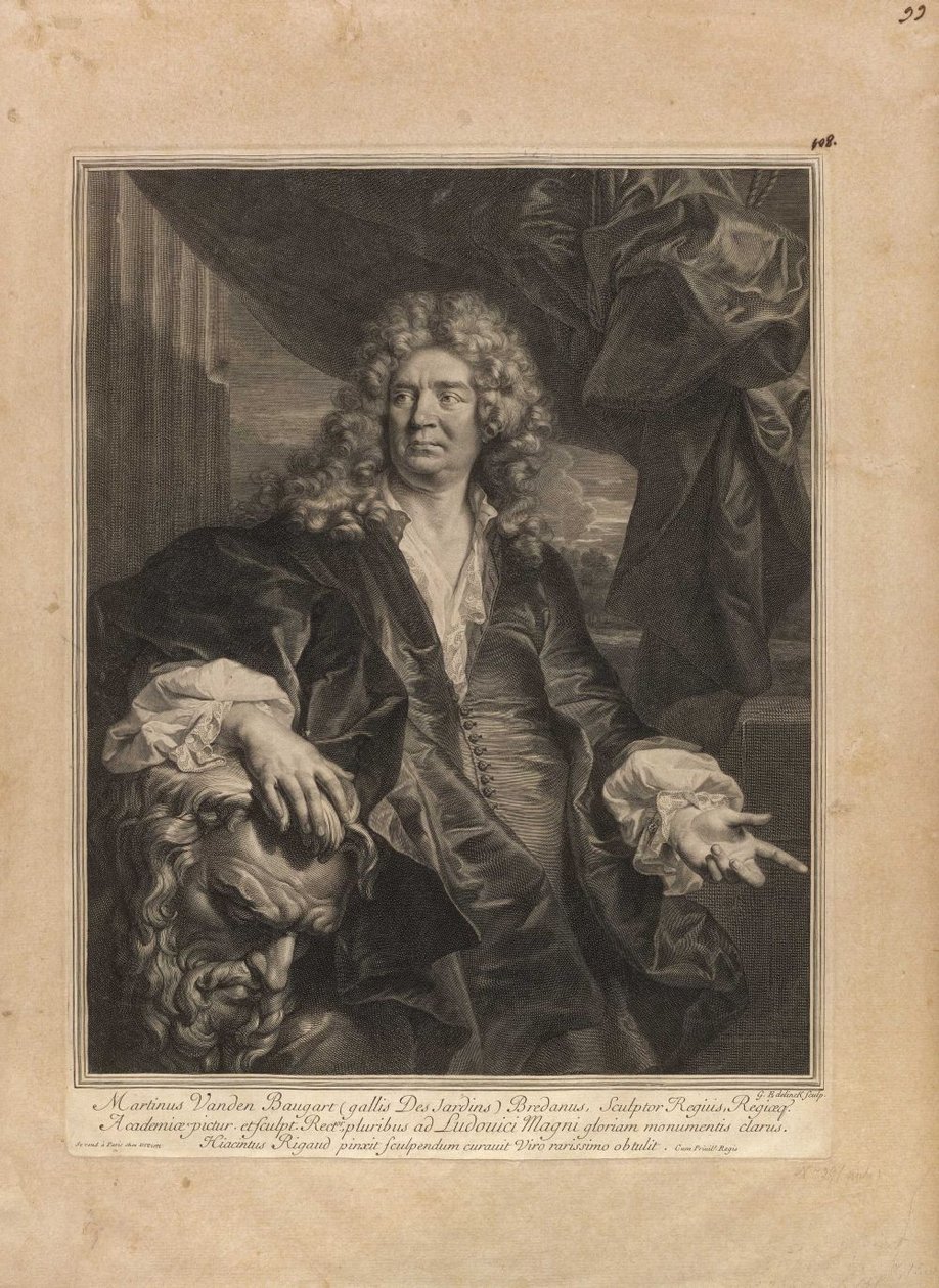 Martinus Vanden Baugart [Martinus Vanden Baugart Gallis Des Jardins Bredanus, Heykeltıraş Regius] by Gérard Edelinck