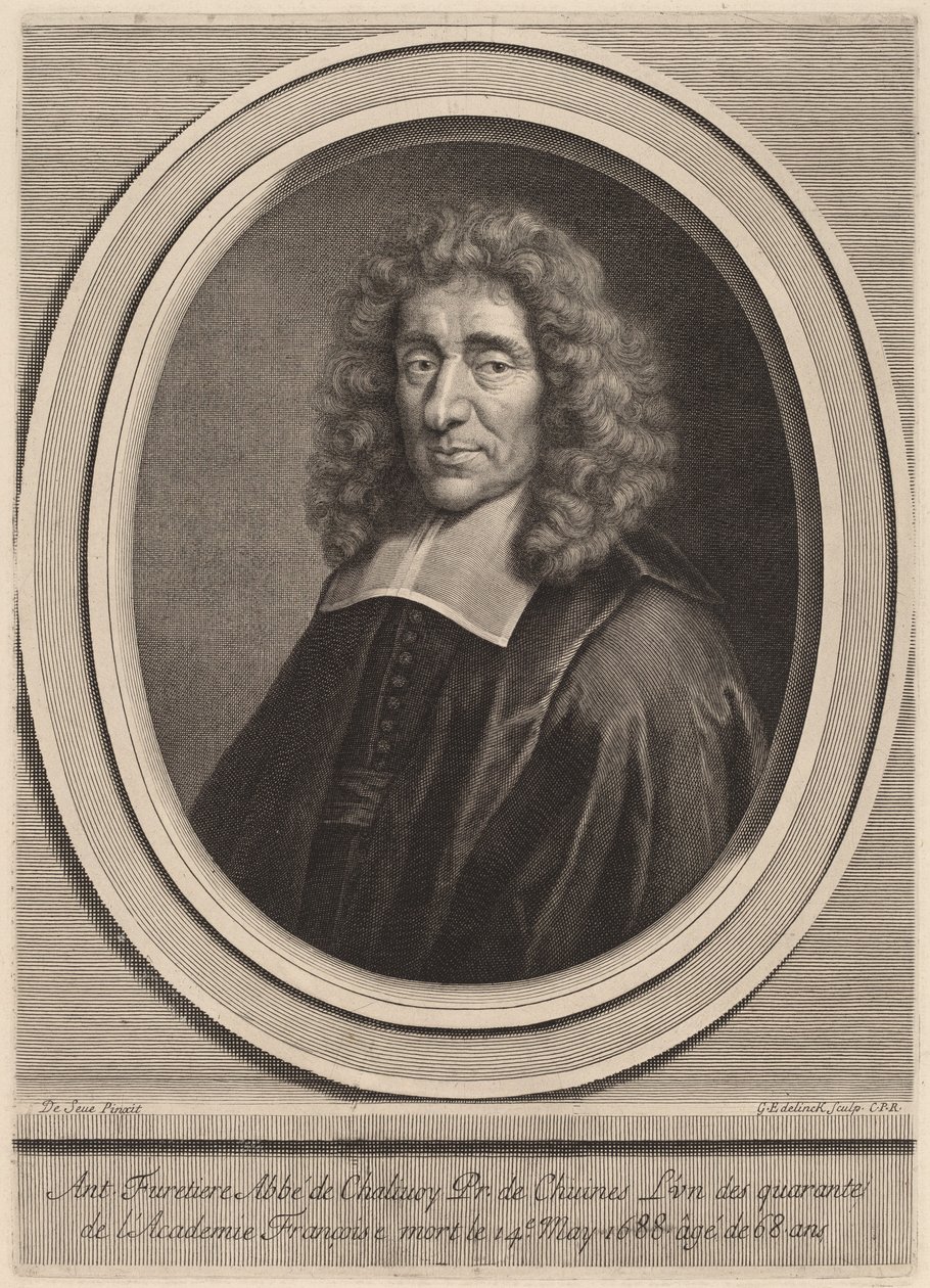 Antoine Furetière by Gerard Edelinck after Gilbert de Seve