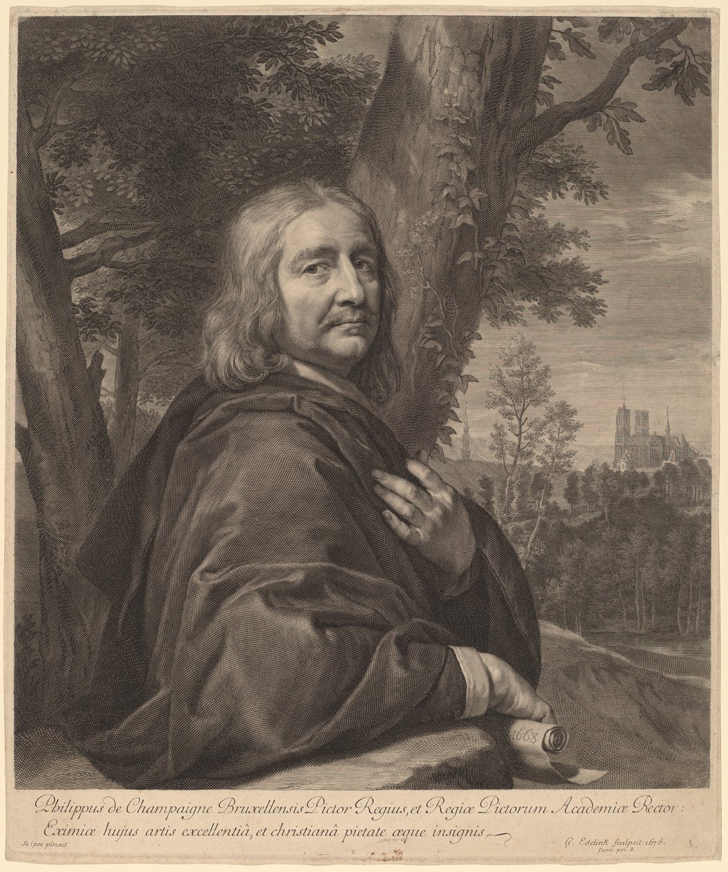Şampanyalı Philip by Gerard Edelinck after Philippe de Champaigne