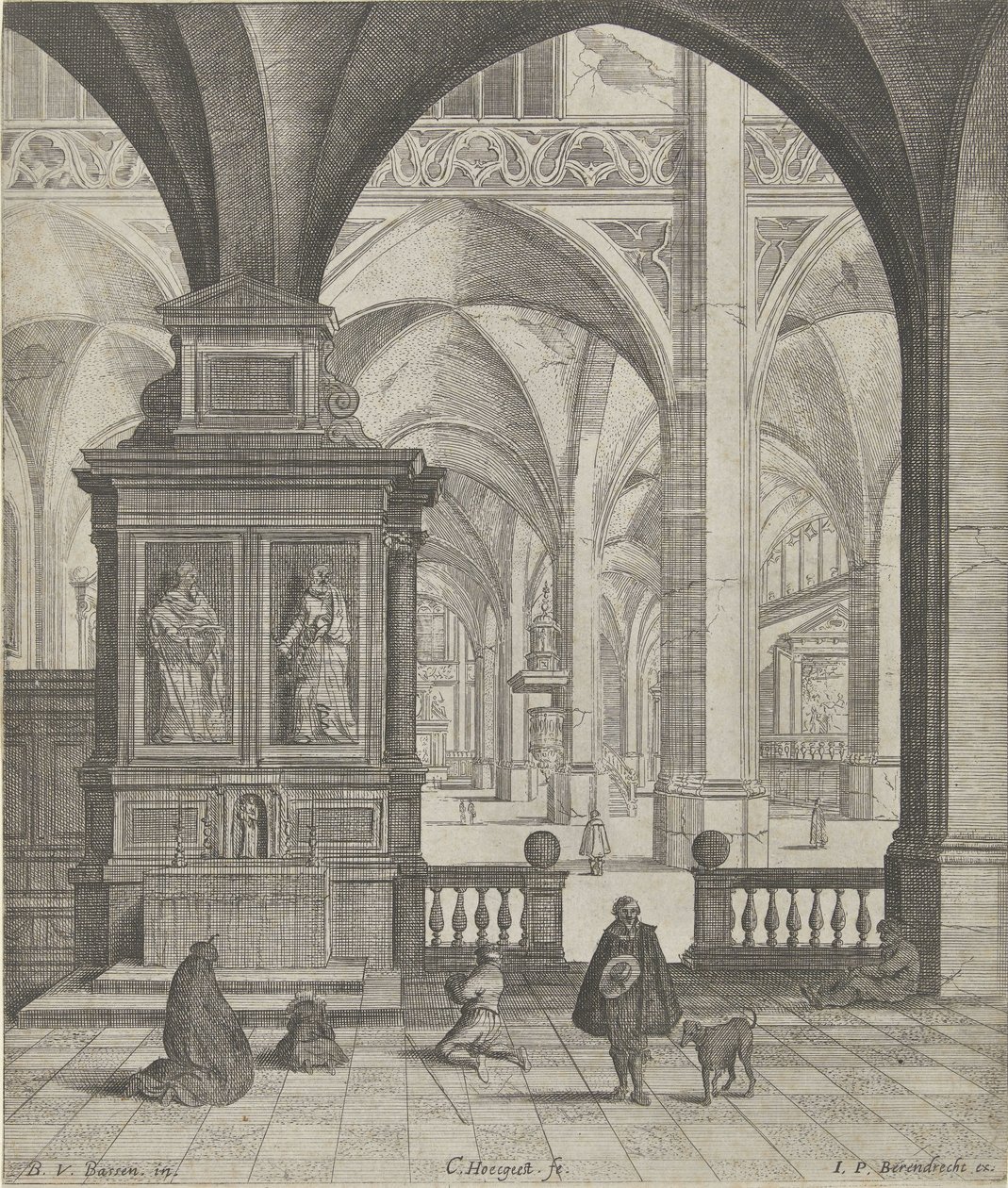 Kerkinterieur by Gerard Houckgeest