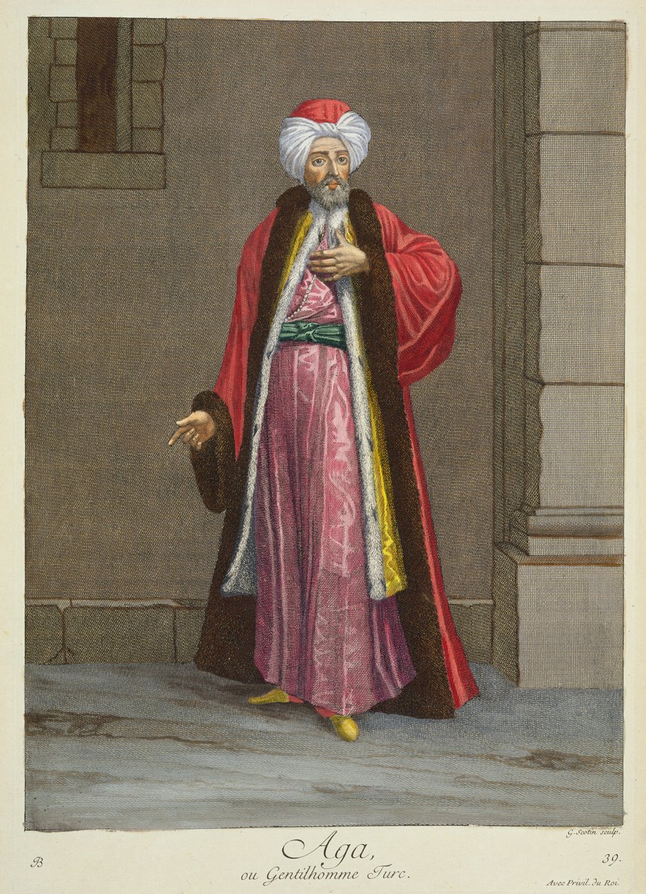 Ağa veya Türk beyefendisi by Gerard Jean Baptiste Scotin