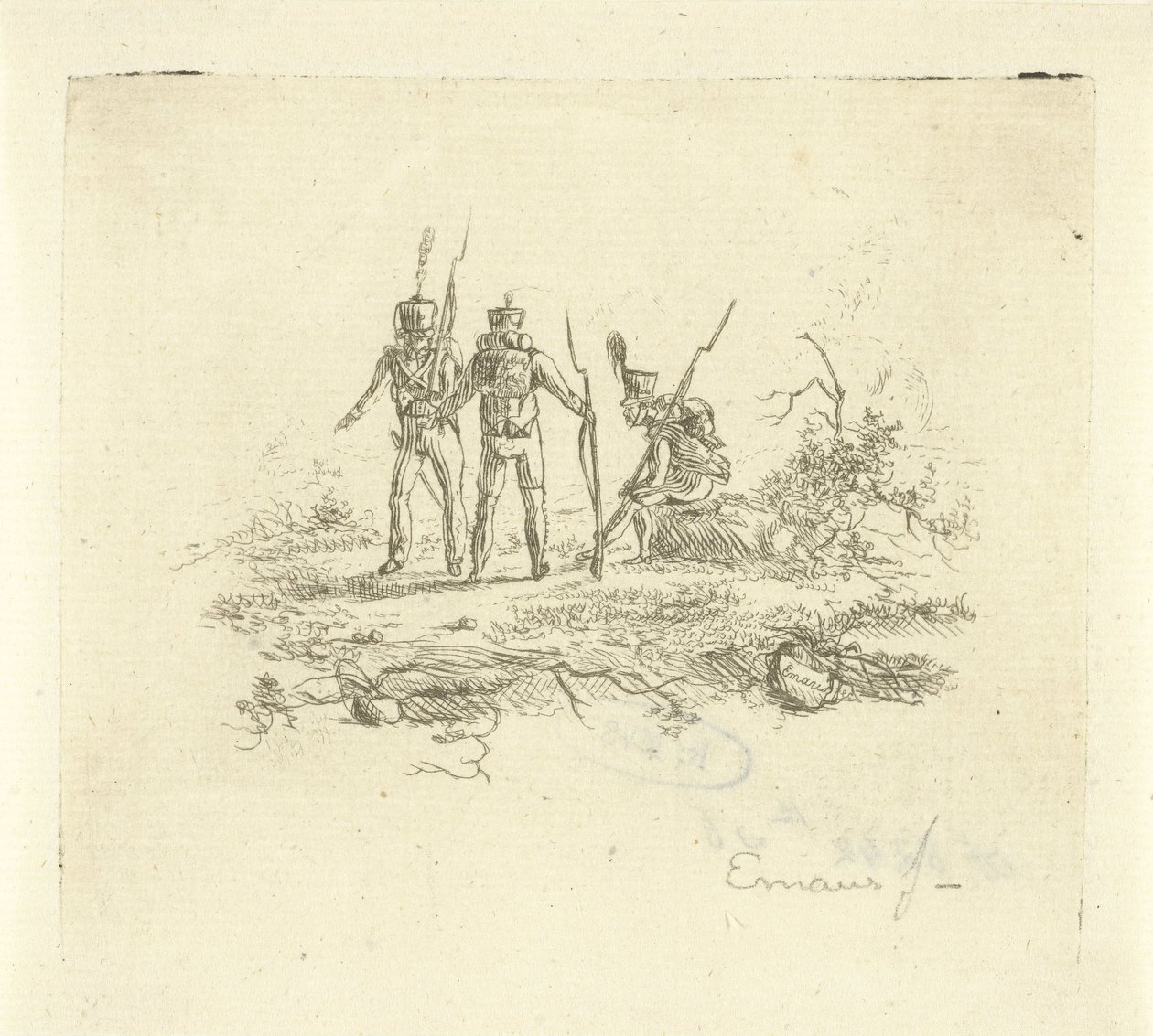 üç piyade by Gerardus Emaus de Micault