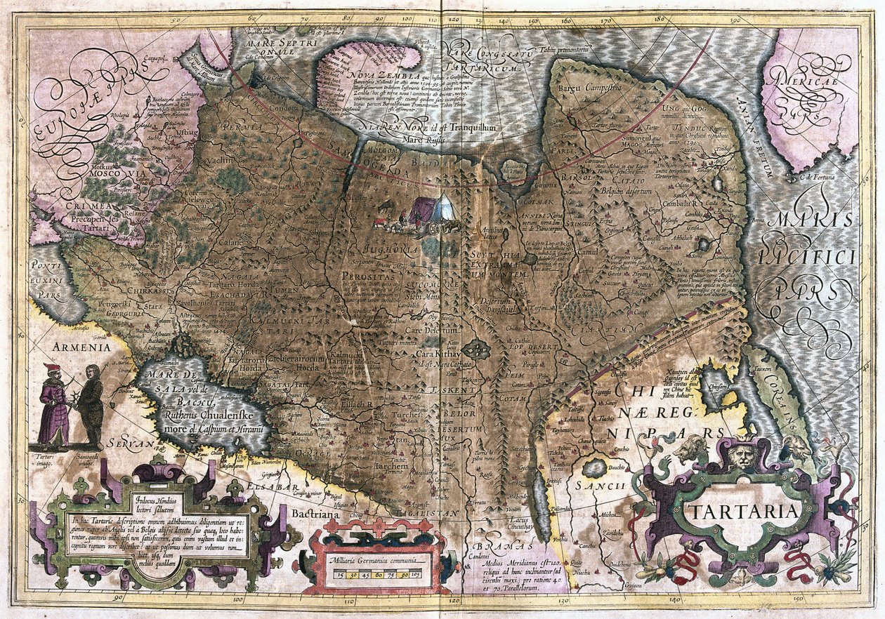 Orta Asya (gravür by Gerardus Mercator