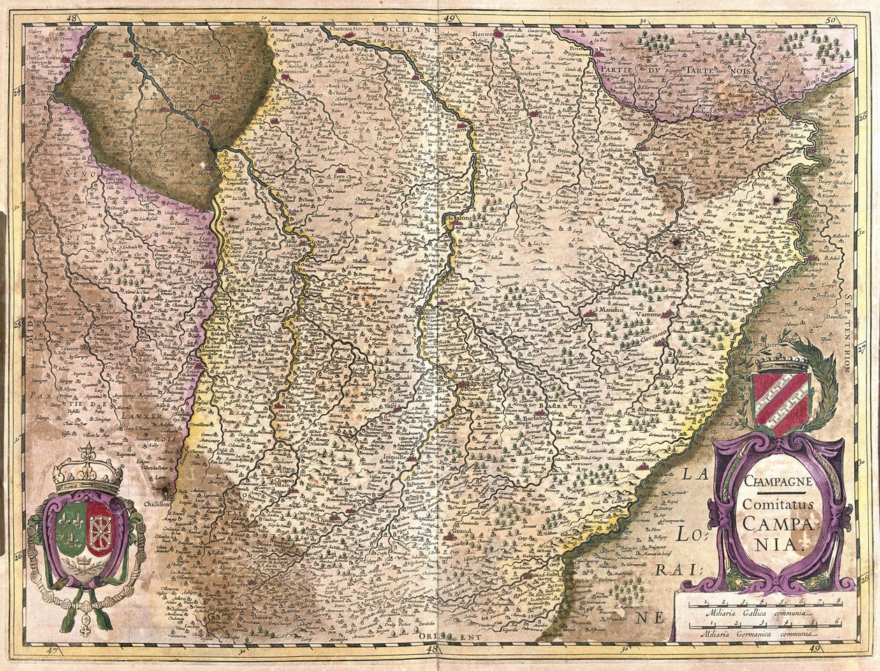 Şampanya, Fransa (gravür by Gerardus Mercator