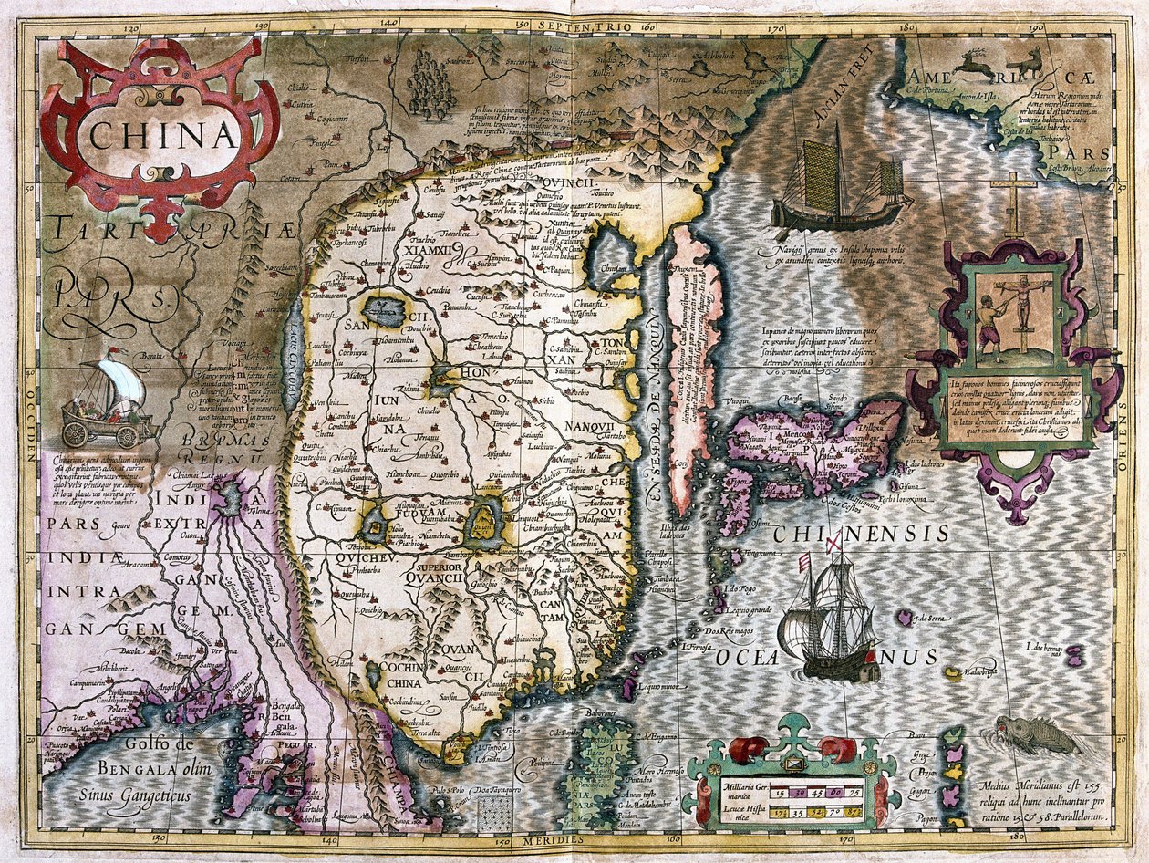 Çin (gravür by Gerardus Mercator