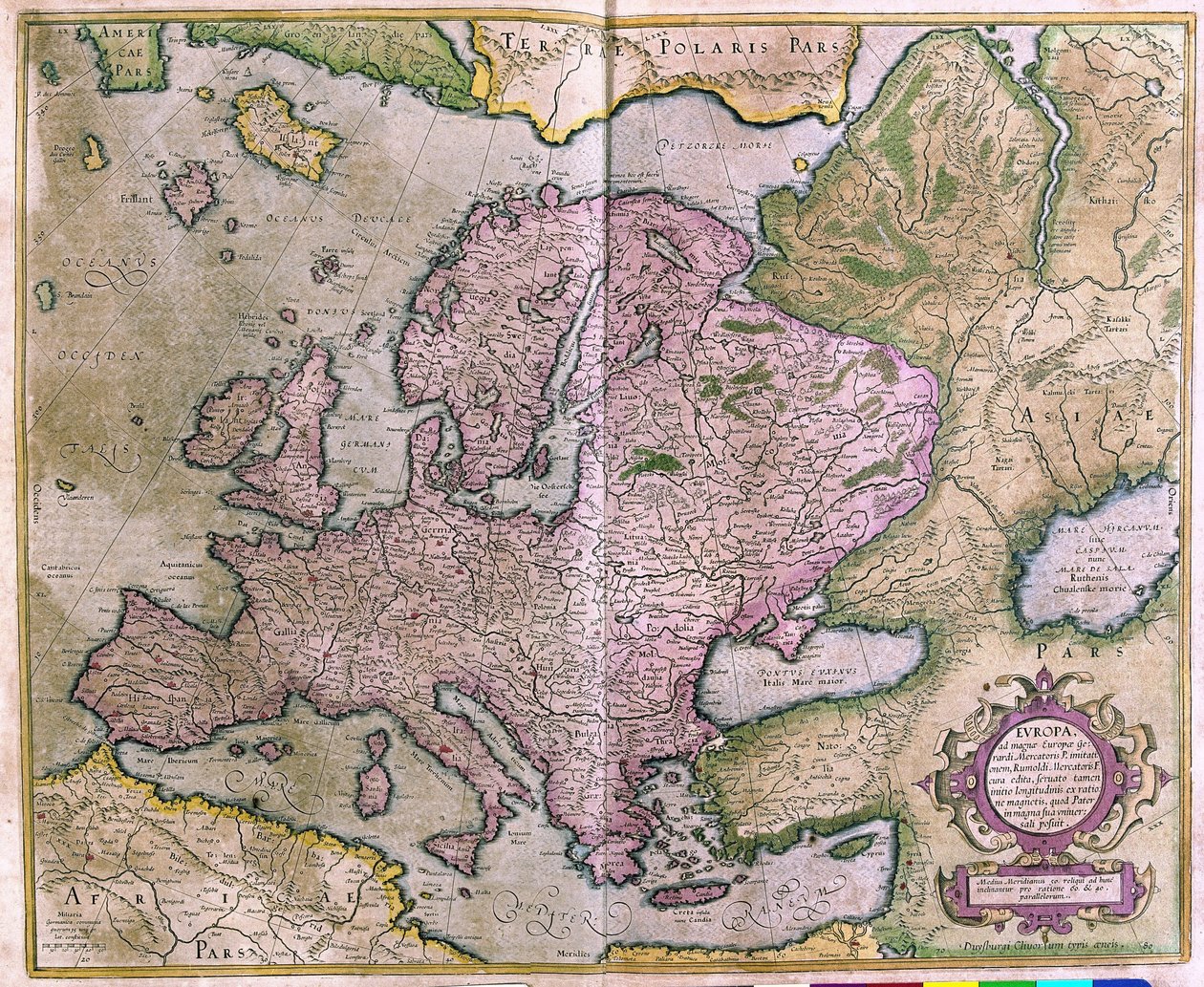 Avrupa by Gerardus Mercator