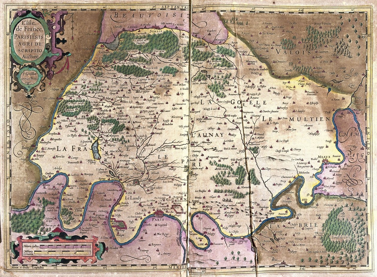 Ile-de-France, Kuzey Fransa by Gerardus Mercator