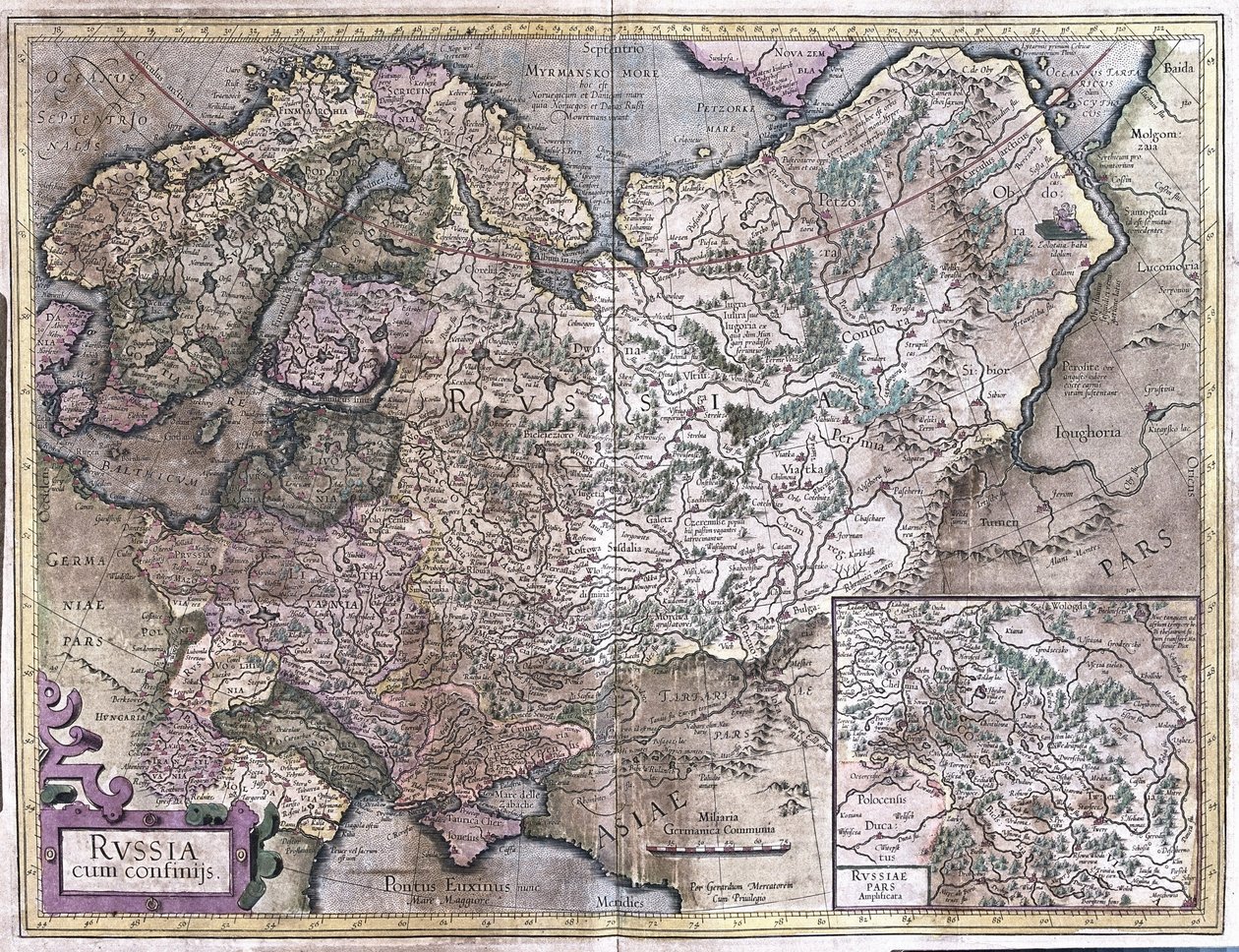 Rusya (gravür by Gerardus Mercator