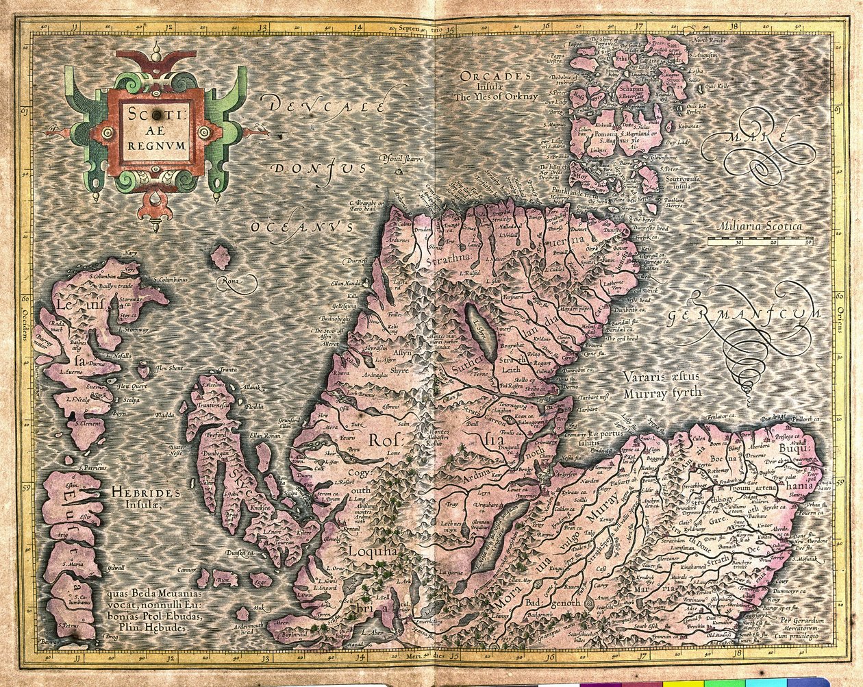 Güney İskoçya, Büyük Britanya by Gerardus Mercator