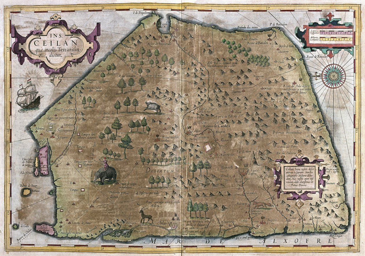 Sri Lanka (gravür by Gerardus Mercator