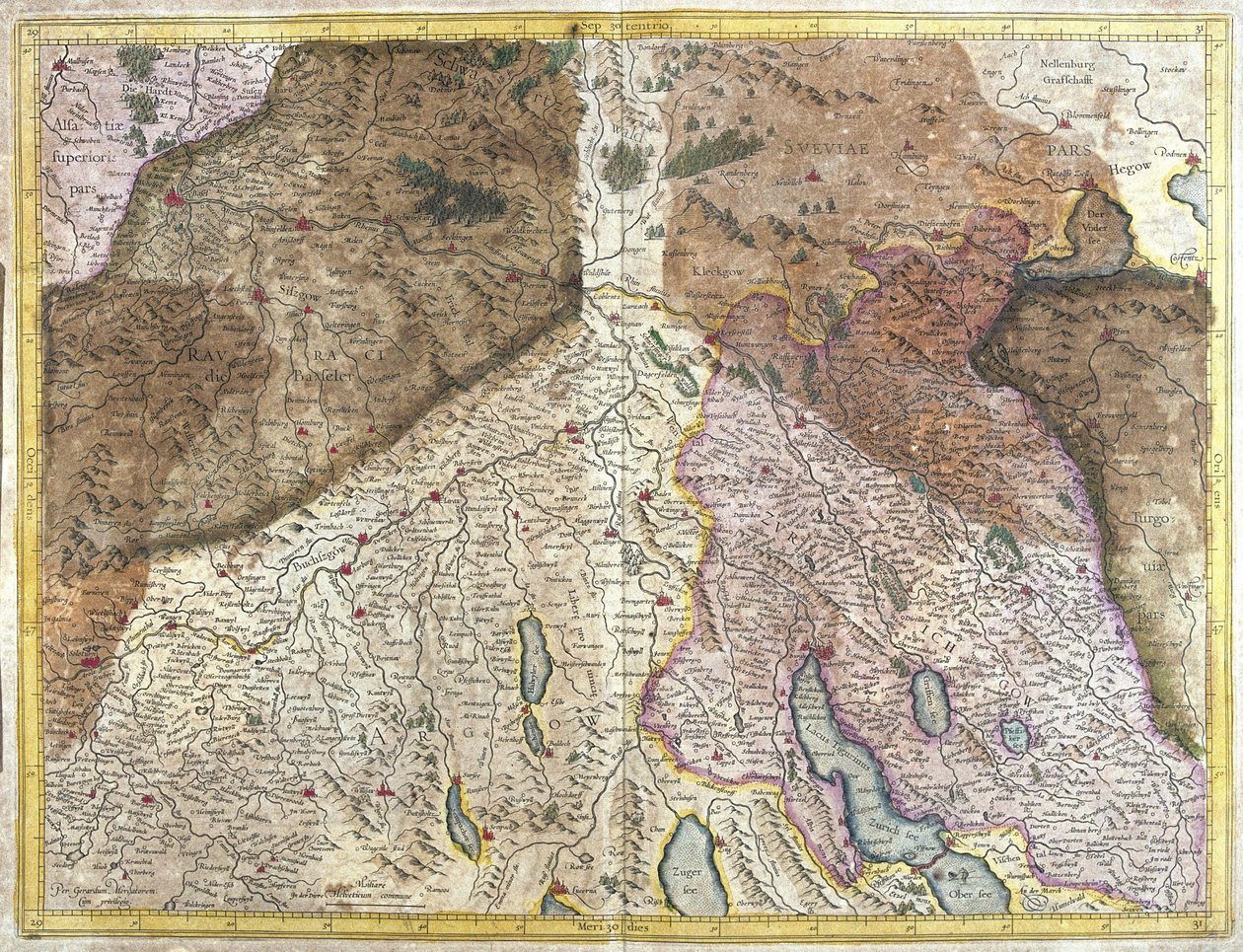 İsviçre (gravür by Gerardus Mercator