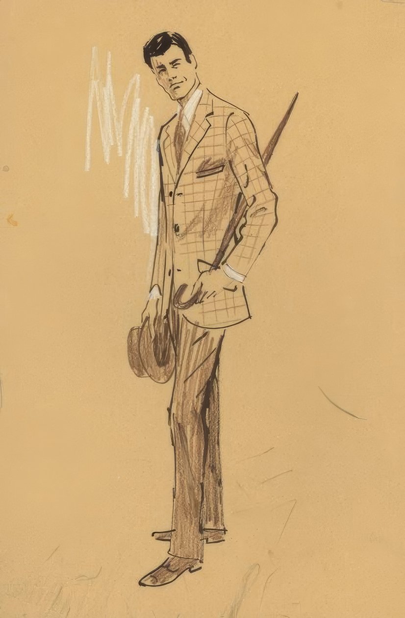 Kareli ceketli takım elbise / G. Hartung by Gerd Hartung