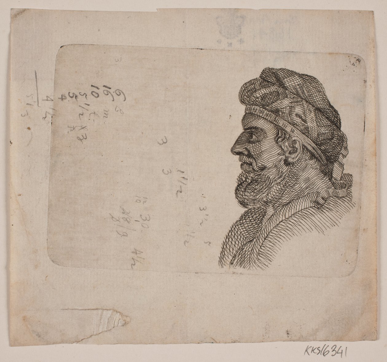 Profildeki yaşlı adamın çalışma başkanı by Gerhard Ludvig Lahde