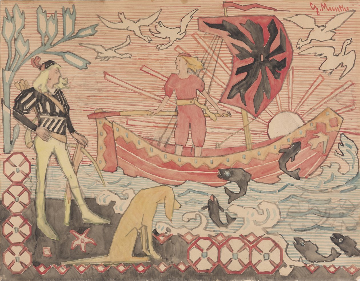 Frisky şarkı, yaklaşık 1892. by Gerhard Munthe