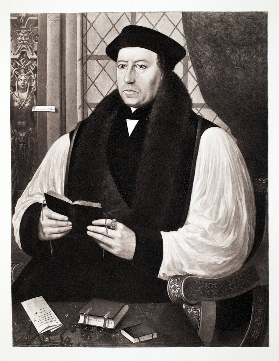 Thomas Cranmer, Canterbury Başpiskoposu, 1546, pub. 1902 (kollotip) by Gerlach Flicke