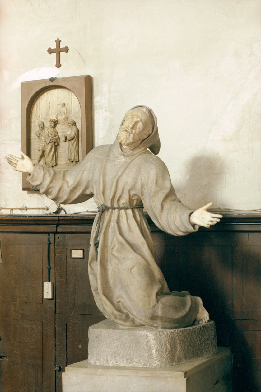 St. Francis stigmata alıyor, c.1580 (mermer) (ayrıca bkz. 248124, 248126 ve 248127) by Germain Pilon