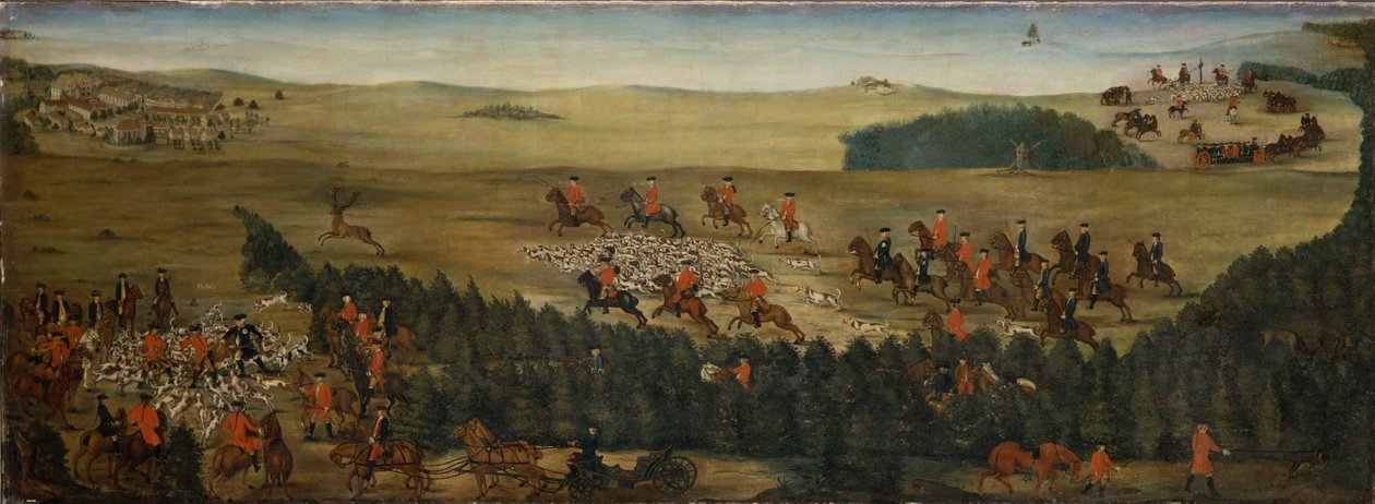 Stag-hunting with Frederick William I of Prussia  by German School