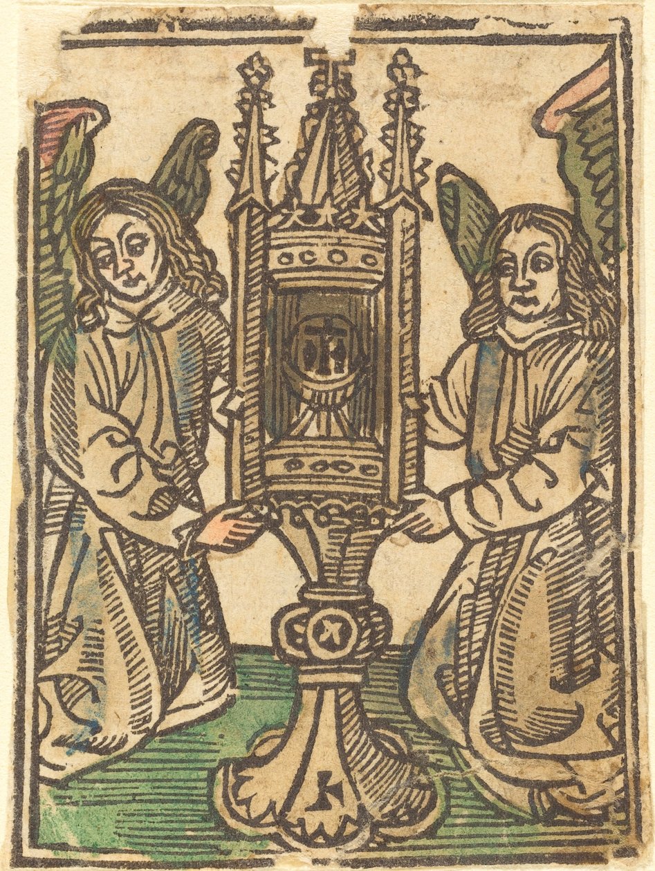 İki Meleğin Tuttuğu Bir Canavar by German 15th Century