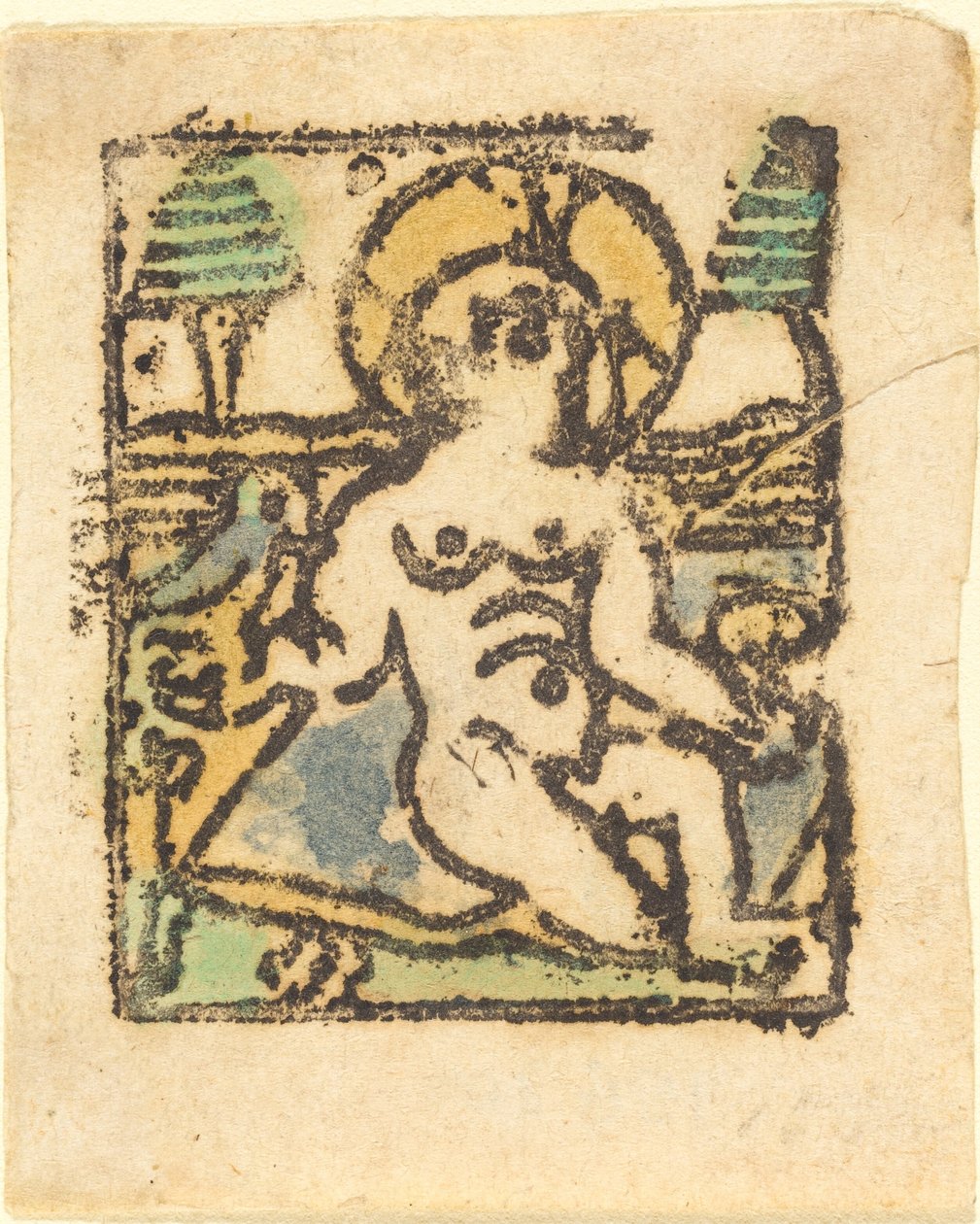 Kuş ile İsa Çocuk by German 15th Century