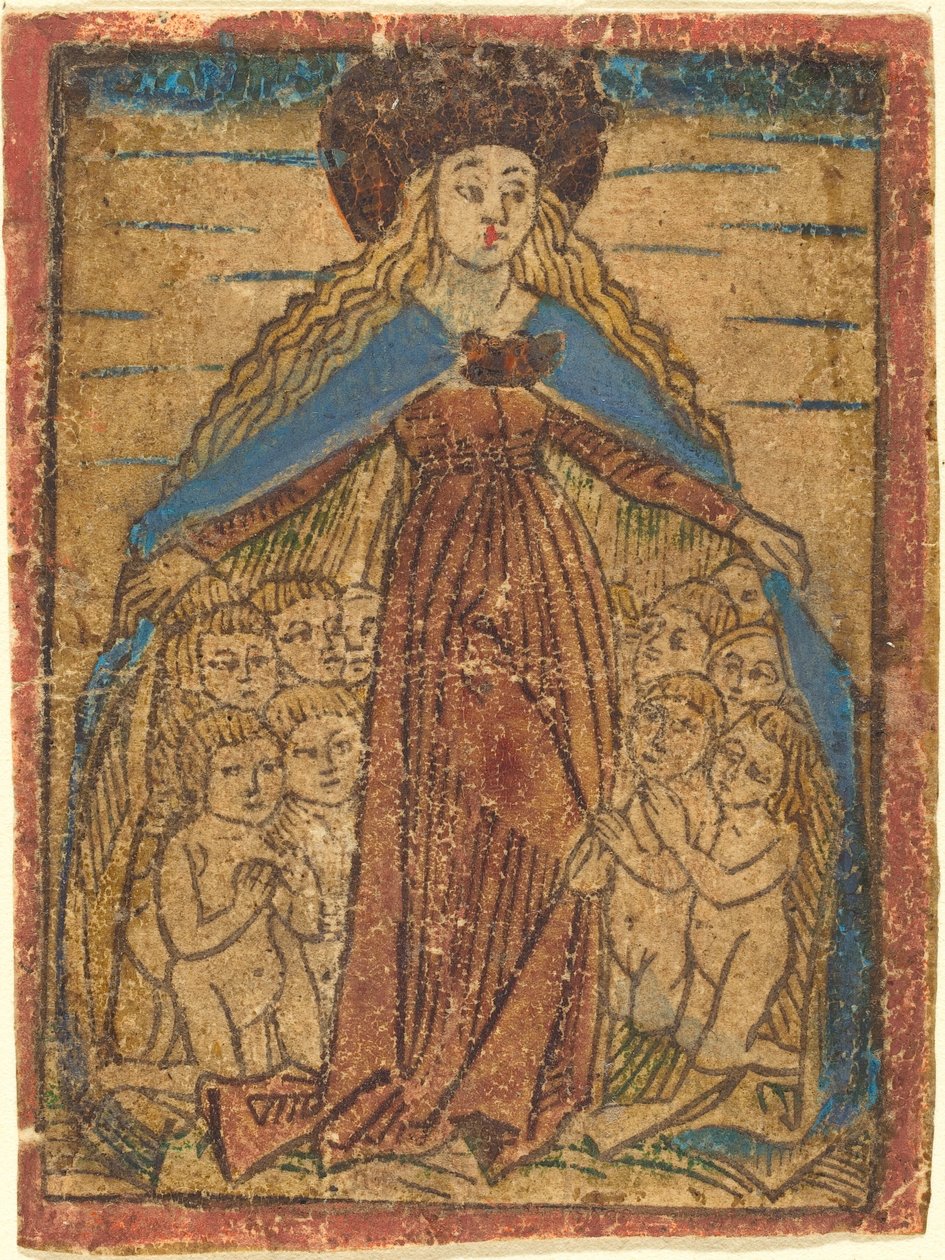 Koruyucu olarak Madonna by German 15th Century