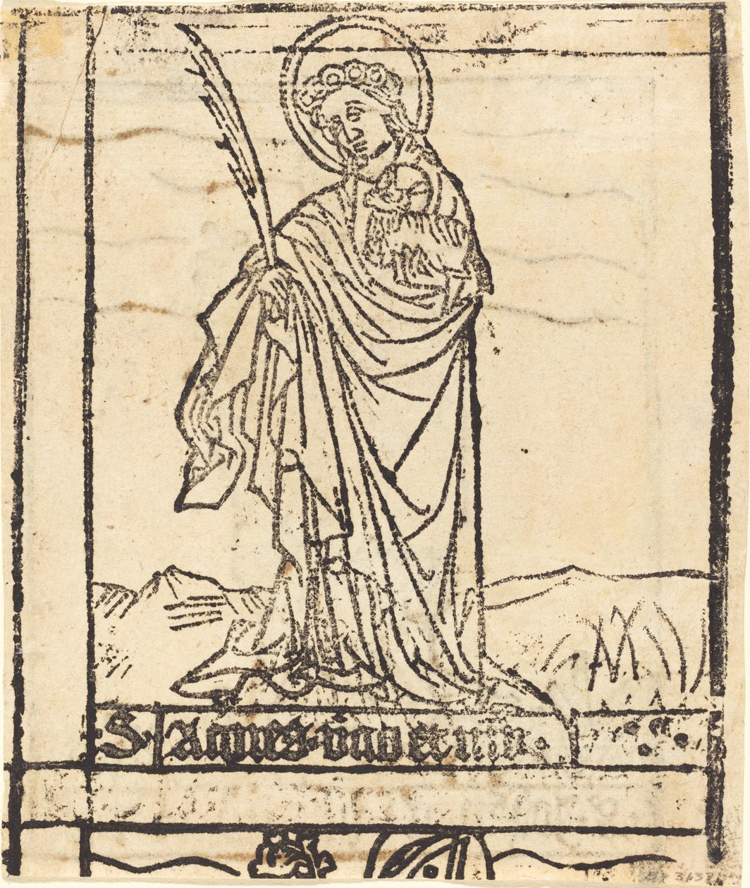 Aziz Agnes [verso] by German 15th Century